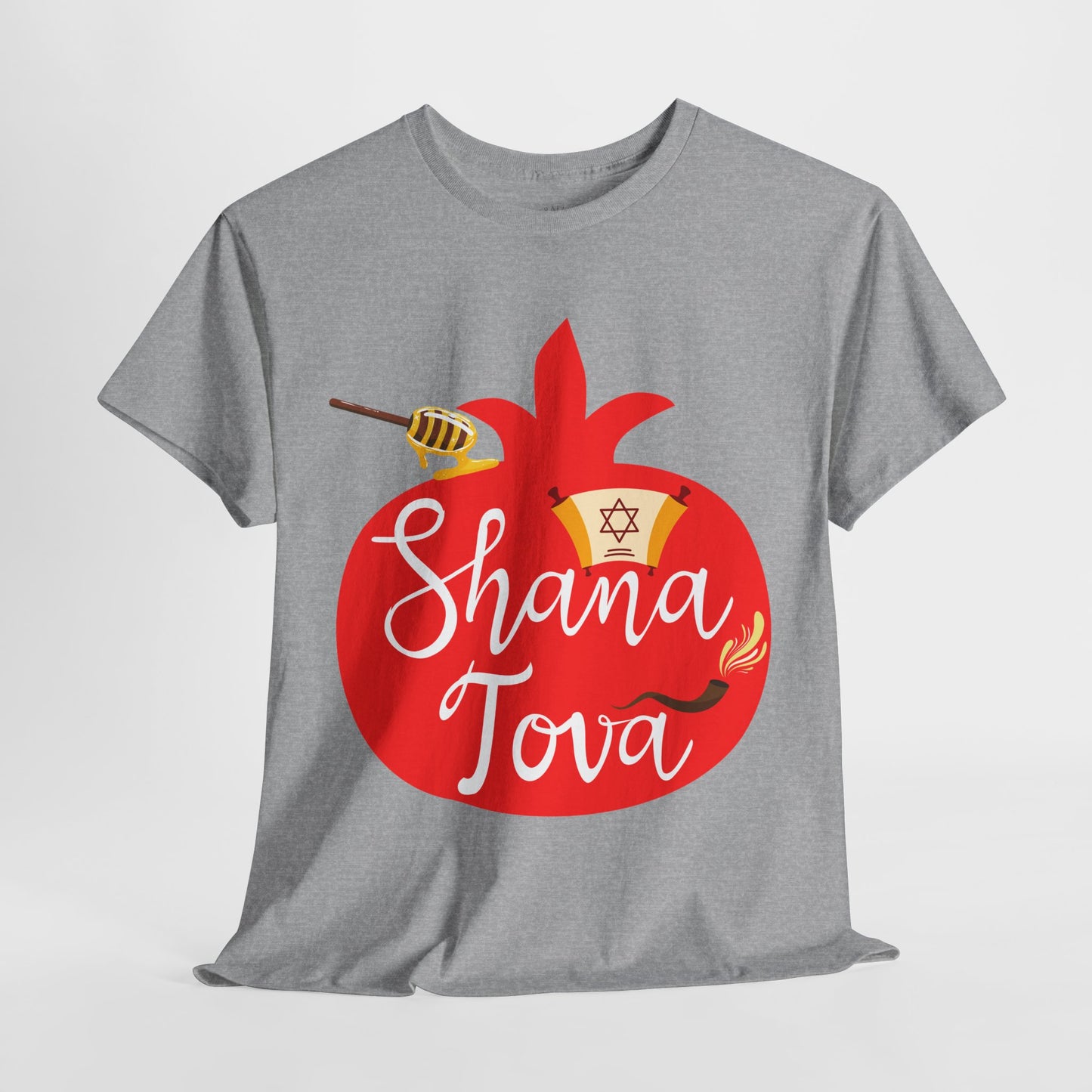 Shana Tova T-Shirt – Rosh Hashanah Pomegranate Design (Multiple Colors)