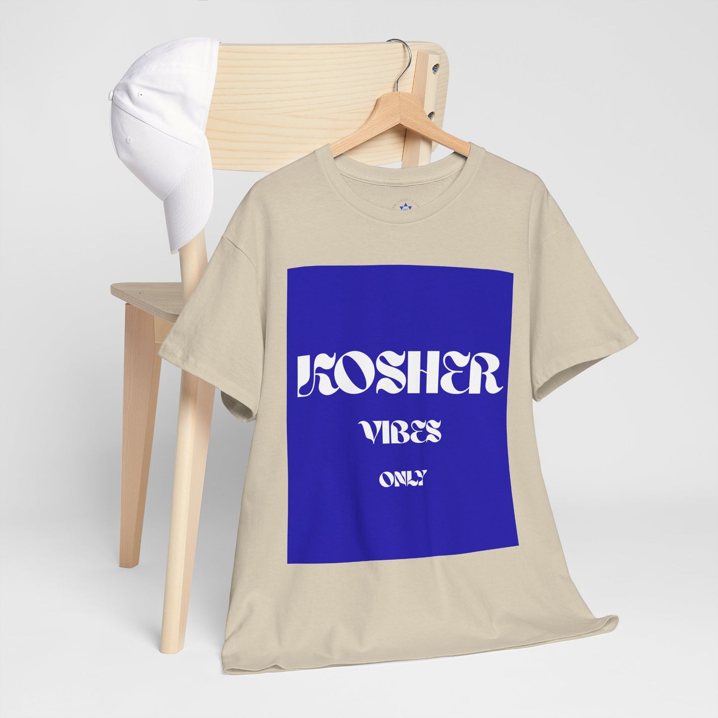 Kosher Vibes Only T-Shirt – Trendy Am Israel Chai Club -Variety of Colors