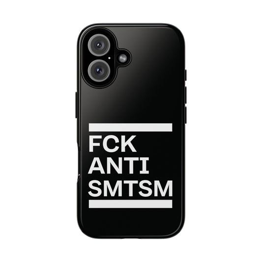 iPhone 16 "FCK ANTISMTSM" protective Phone cover.