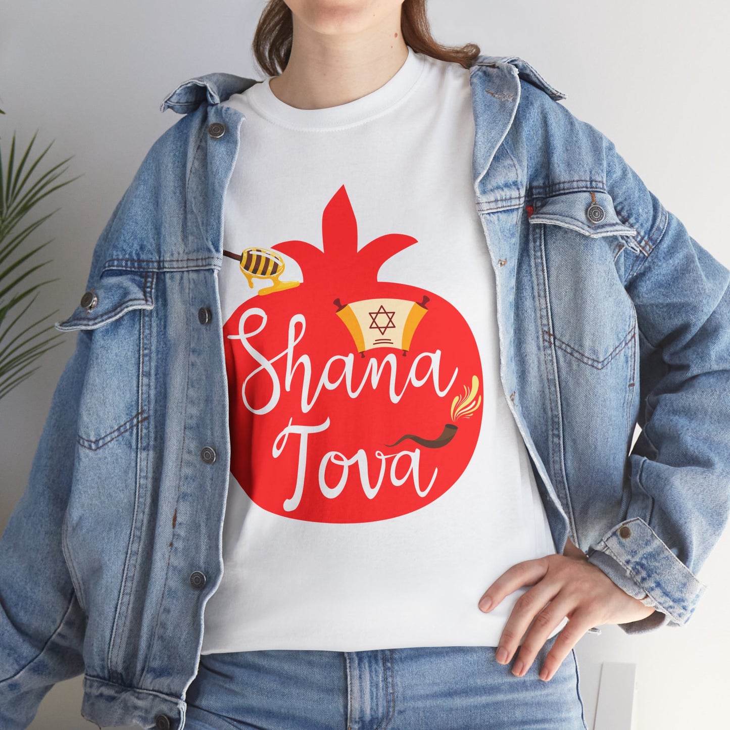 Shana Tova T-Shirt – Rosh Hashanah Pomegranate Design (Multiple Colors)