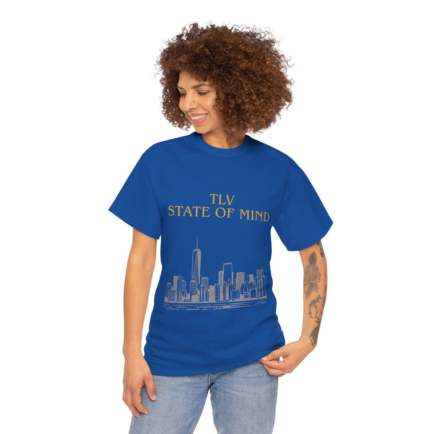 TLV State of Mind T-Shirt – Tel Aviv Skyline (Multiple Colors)