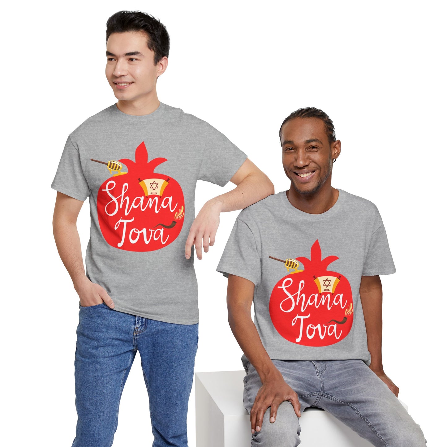 Shana Tova T-Shirt – Rosh Hashanah Pomegranate Design (Multiple Colors)
