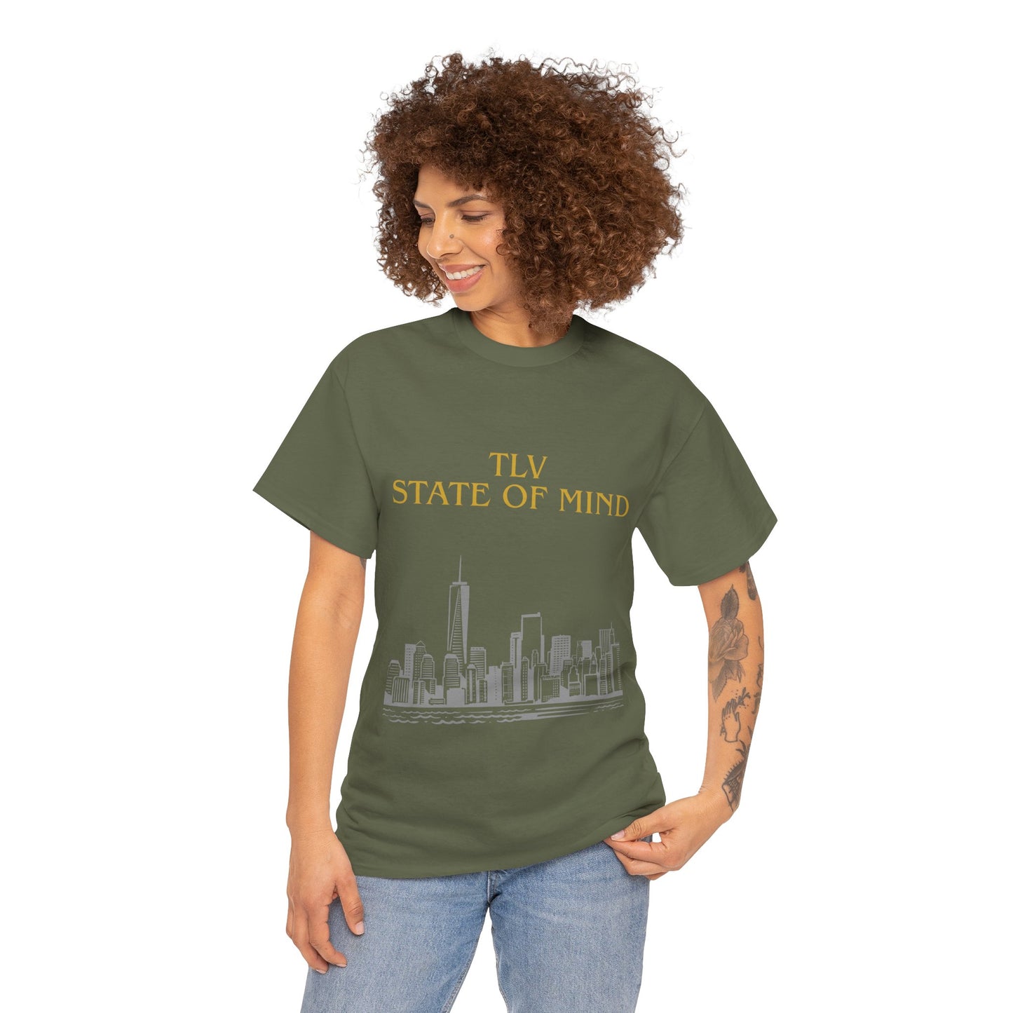 TLV State of Mind T-Shirt – Tel Aviv Skyline (Multiple Colors)