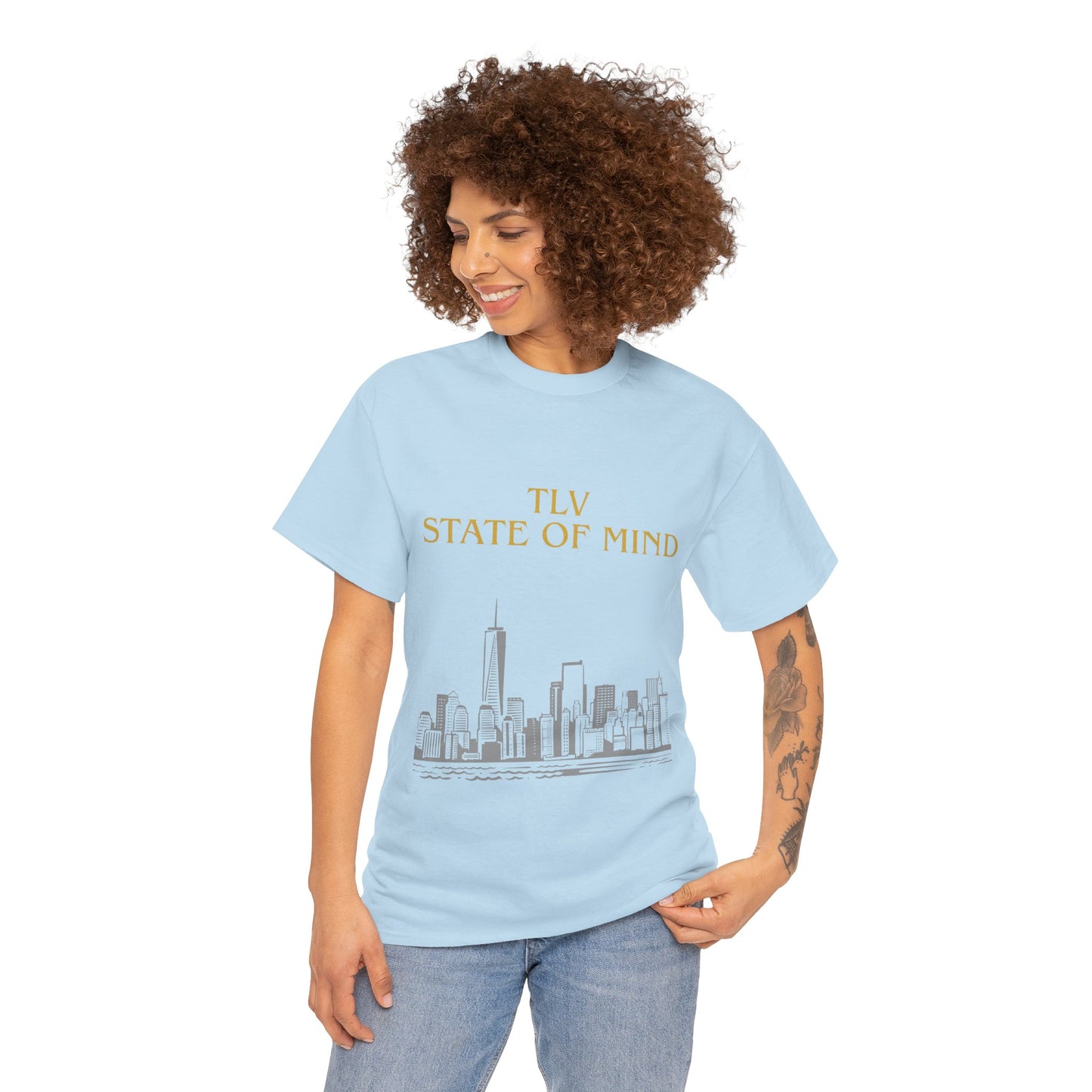 TLV State of Mind T-Shirt – Tel Aviv Skyline (Multiple Colors)