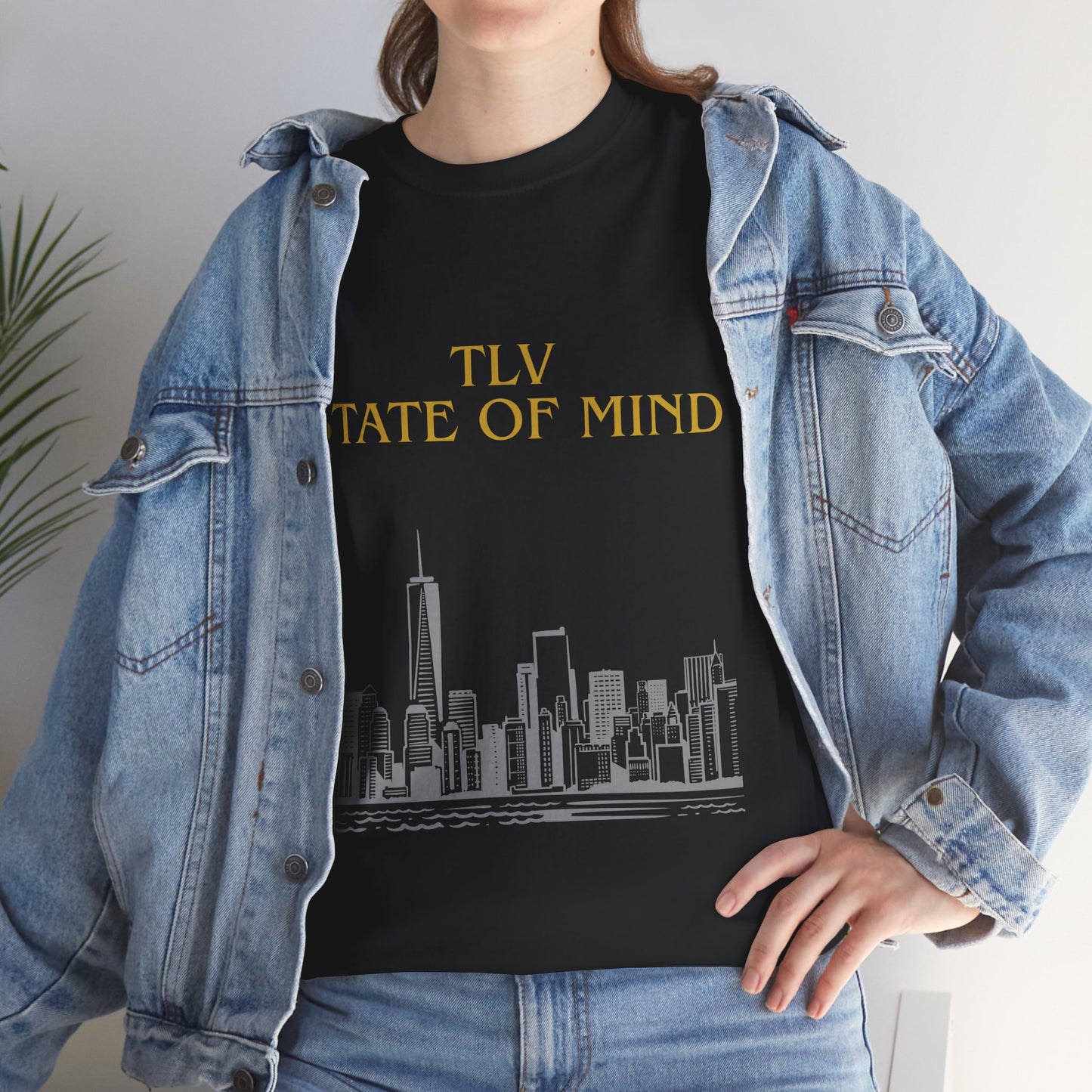 TLV State of Mind T-Shirt – Tel Aviv Skyline (Multiple Colors)