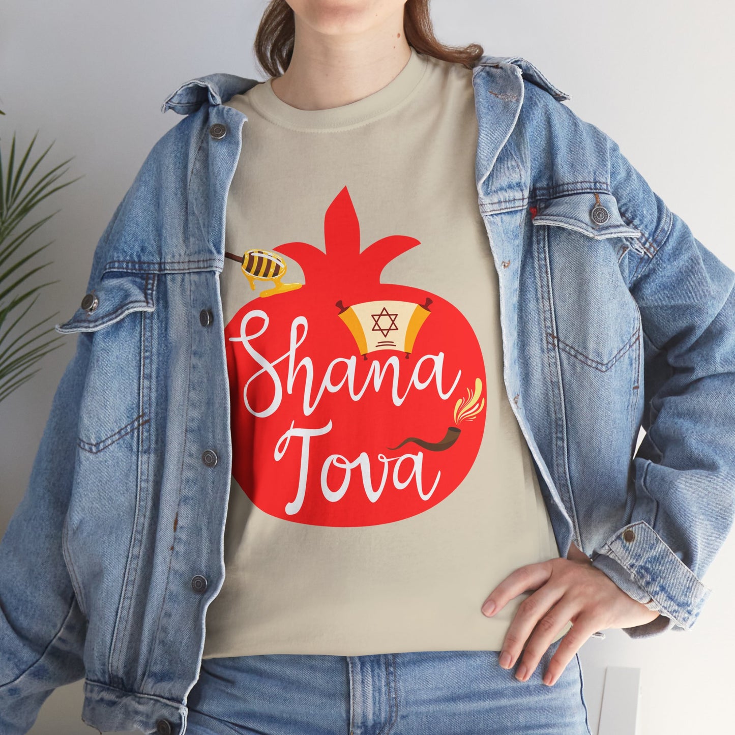 Shana Tova T-Shirt – Rosh Hashanah Pomegranate Design (Multiple Colors)