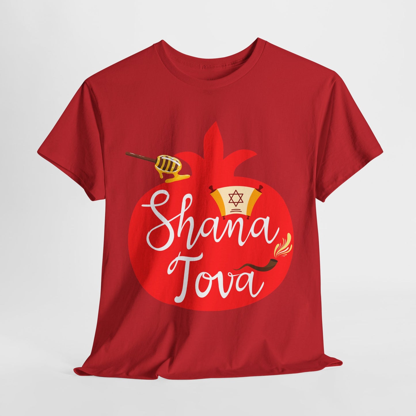 Shana Tova T-Shirt – Rosh Hashanah Pomegranate Design (Multiple Colors)