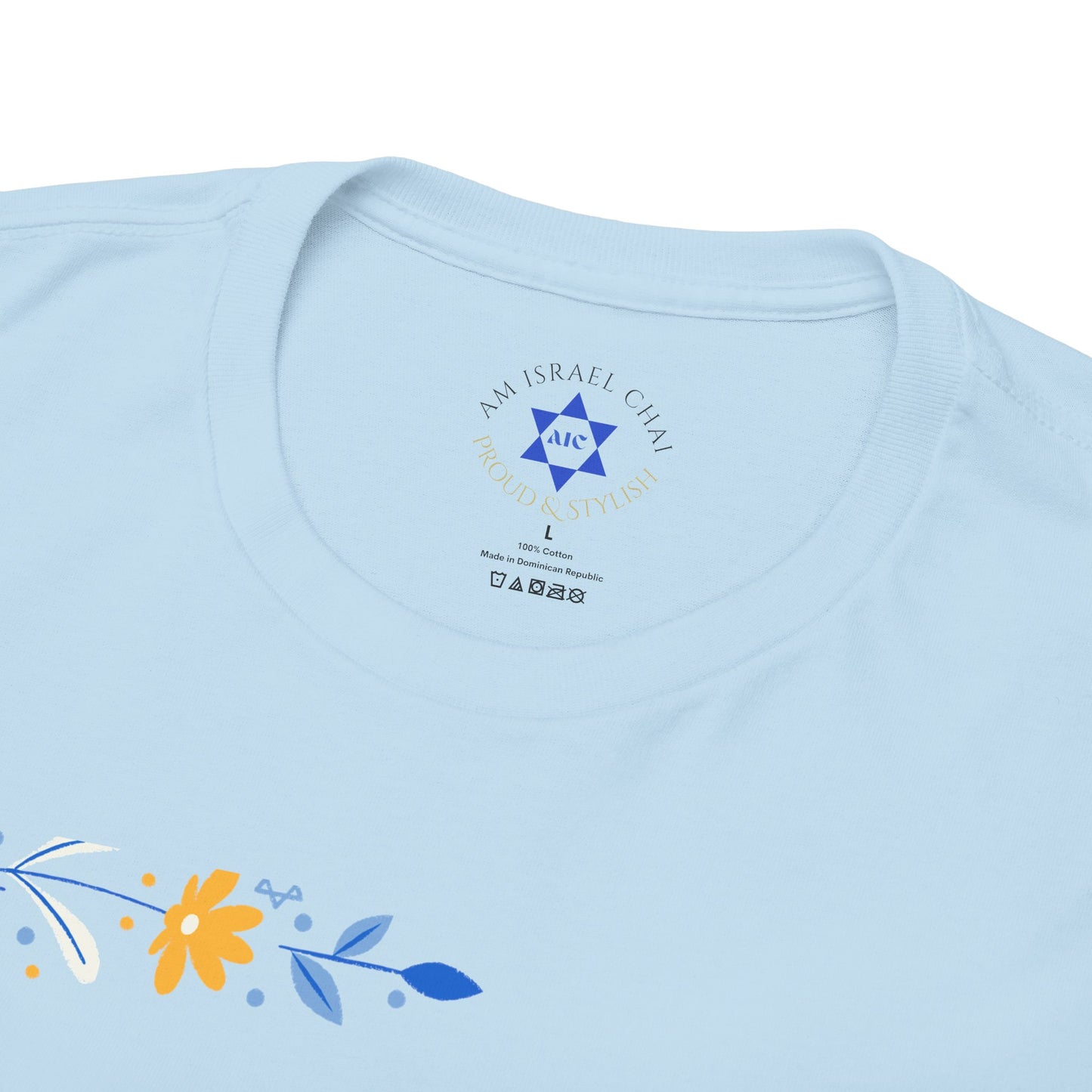 Israel Map T-Shirt – Floral Design (Multiple Colors)