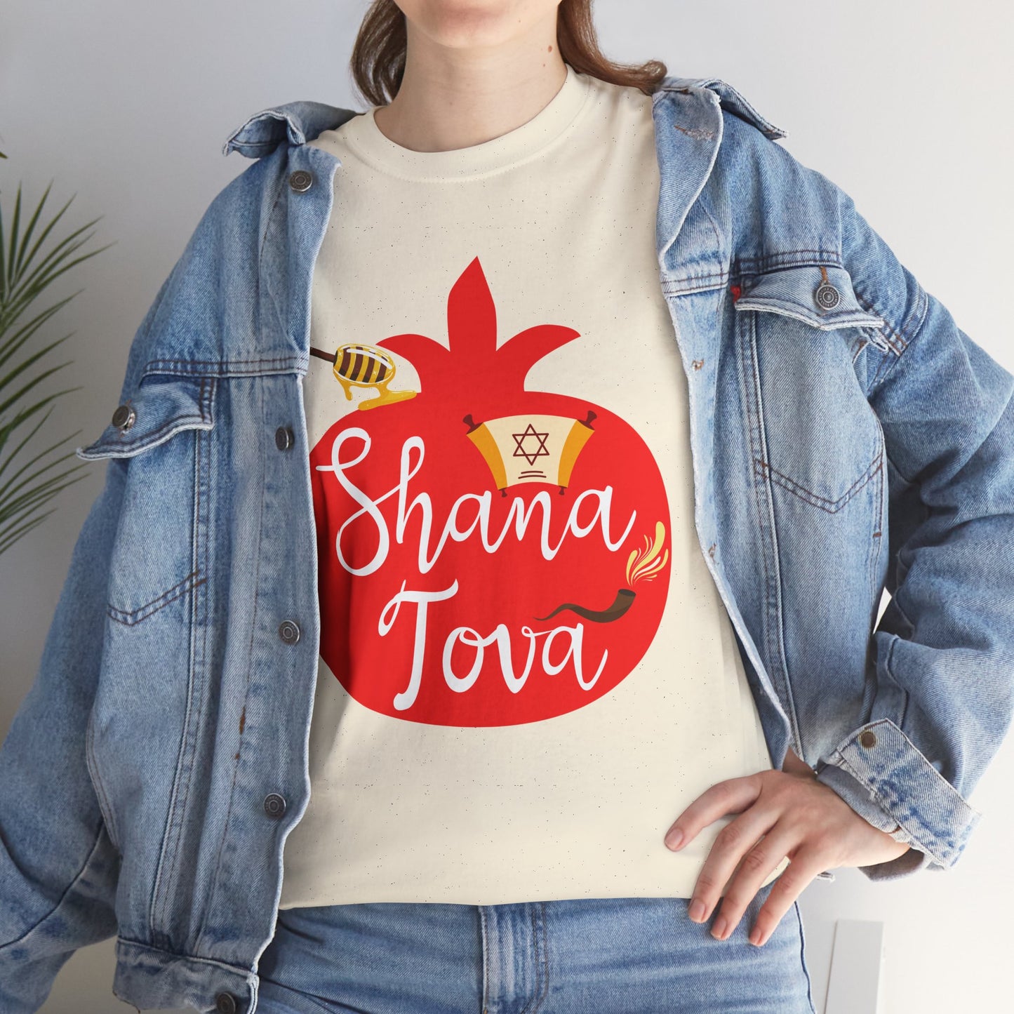 Shana Tova T-Shirt – Rosh Hashanah Pomegranate Design (Multiple Colors)