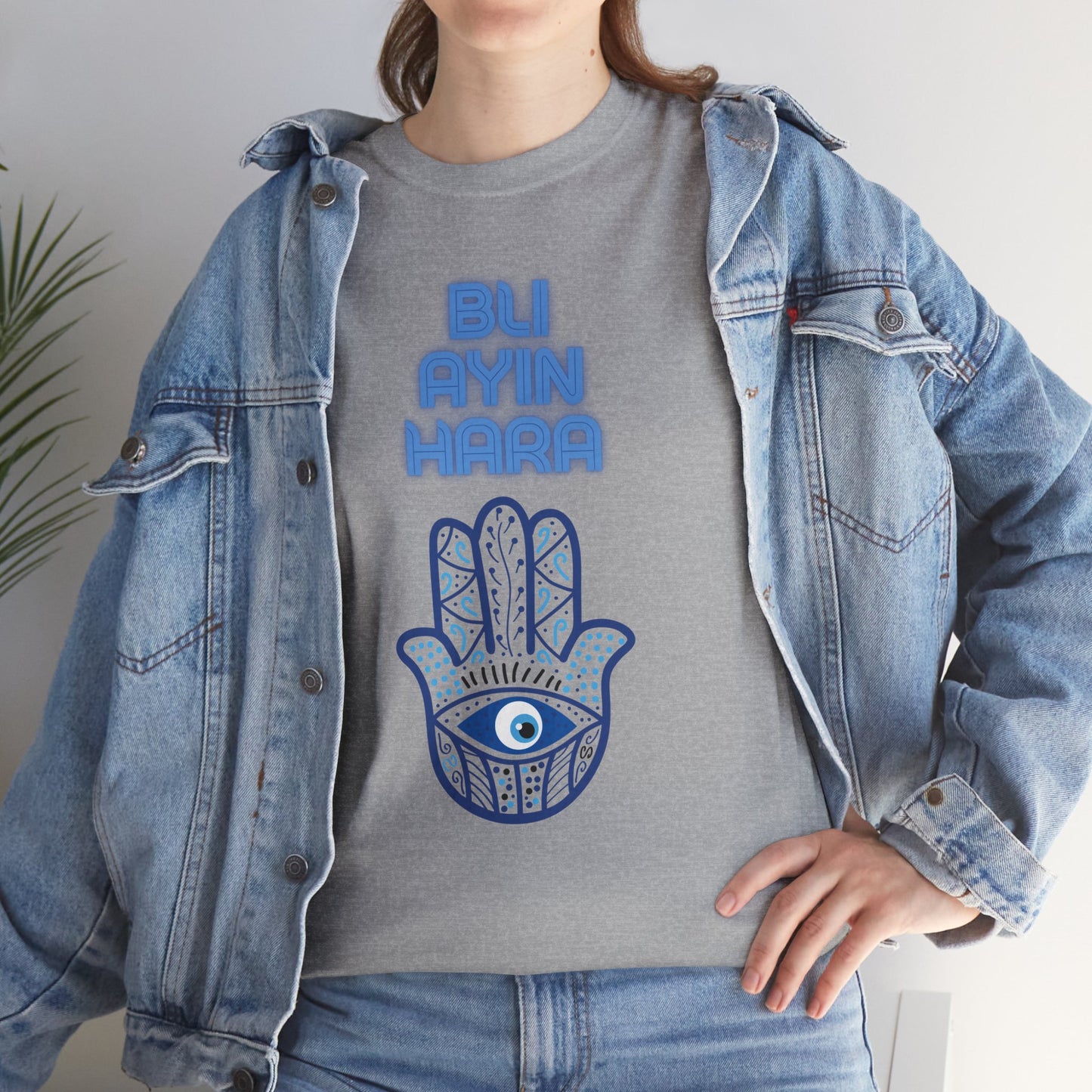 Bli Ayin Hara T-Shirt – Evil Eye Protection Design (Multiple Colors)