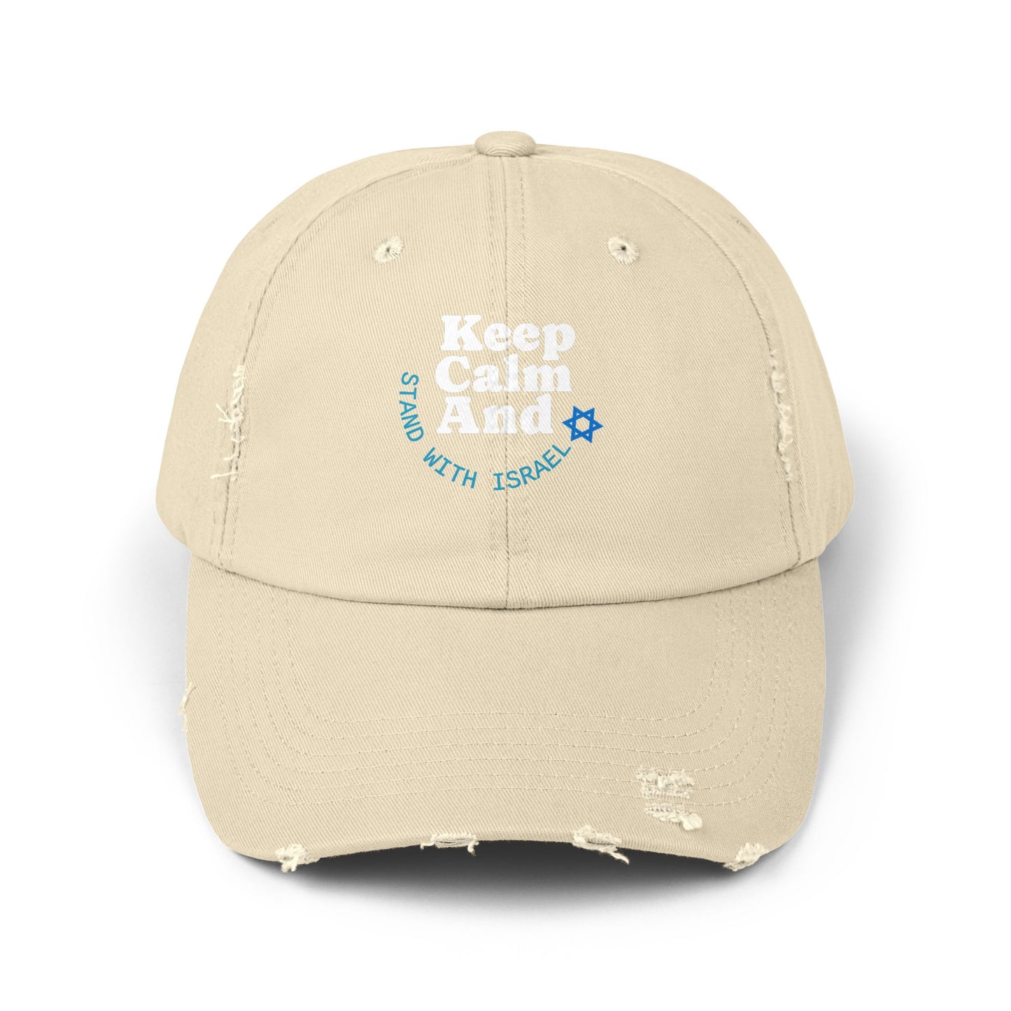 Keep Calm – Stand with Israel Distressed Cap