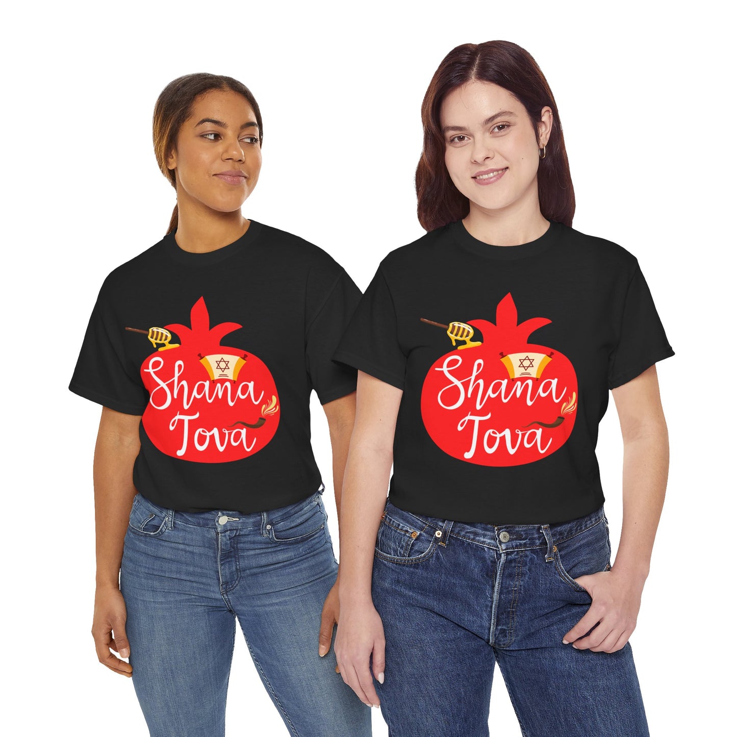 Shana Tova T-Shirt – Rosh Hashanah Pomegranate Design (Multiple Colors)