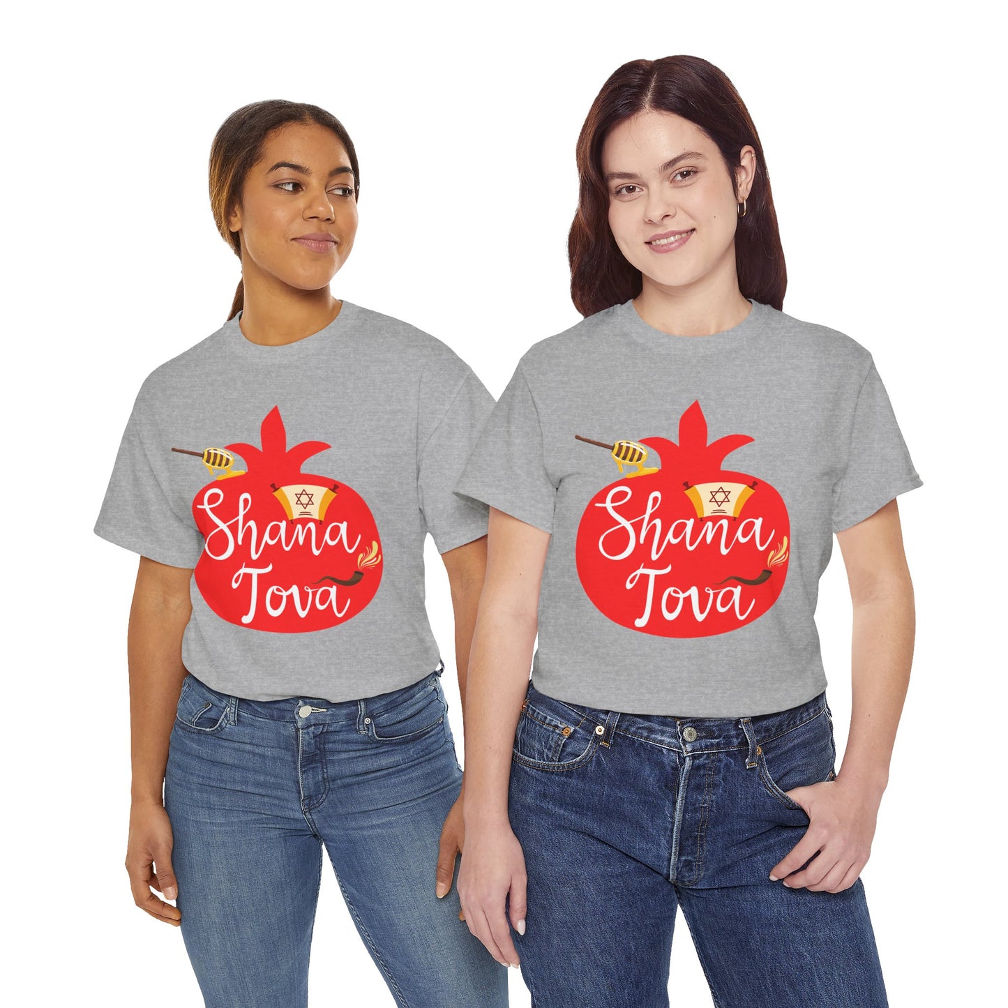 Shana Tova T-Shirt – Rosh Hashanah Pomegranate Design (Multiple Colors)