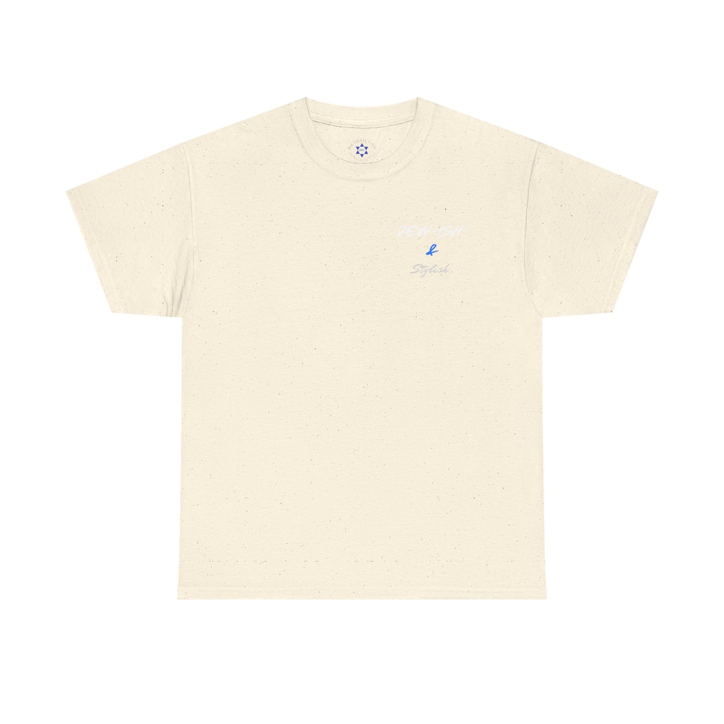 Jew-ish and Stylish T-Shirt – Minimal Front, Bold Back (Multiple Colors)