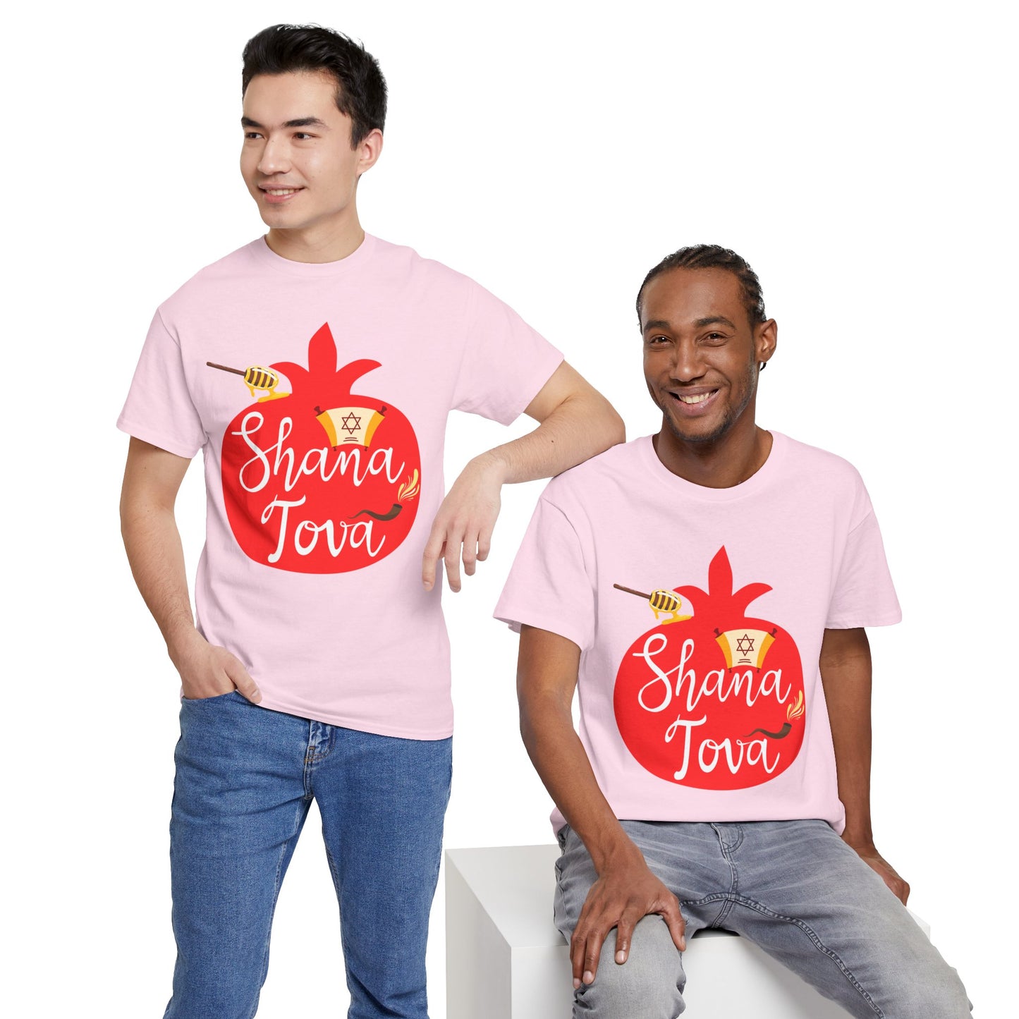 Shana Tova T-Shirt – Rosh Hashanah Pomegranate Design (Multiple Colors)
