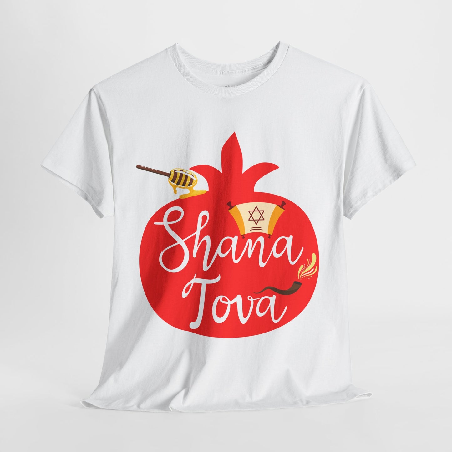 Shana Tova T-Shirt – Rosh Hashanah Pomegranate Design (Multiple Colors)