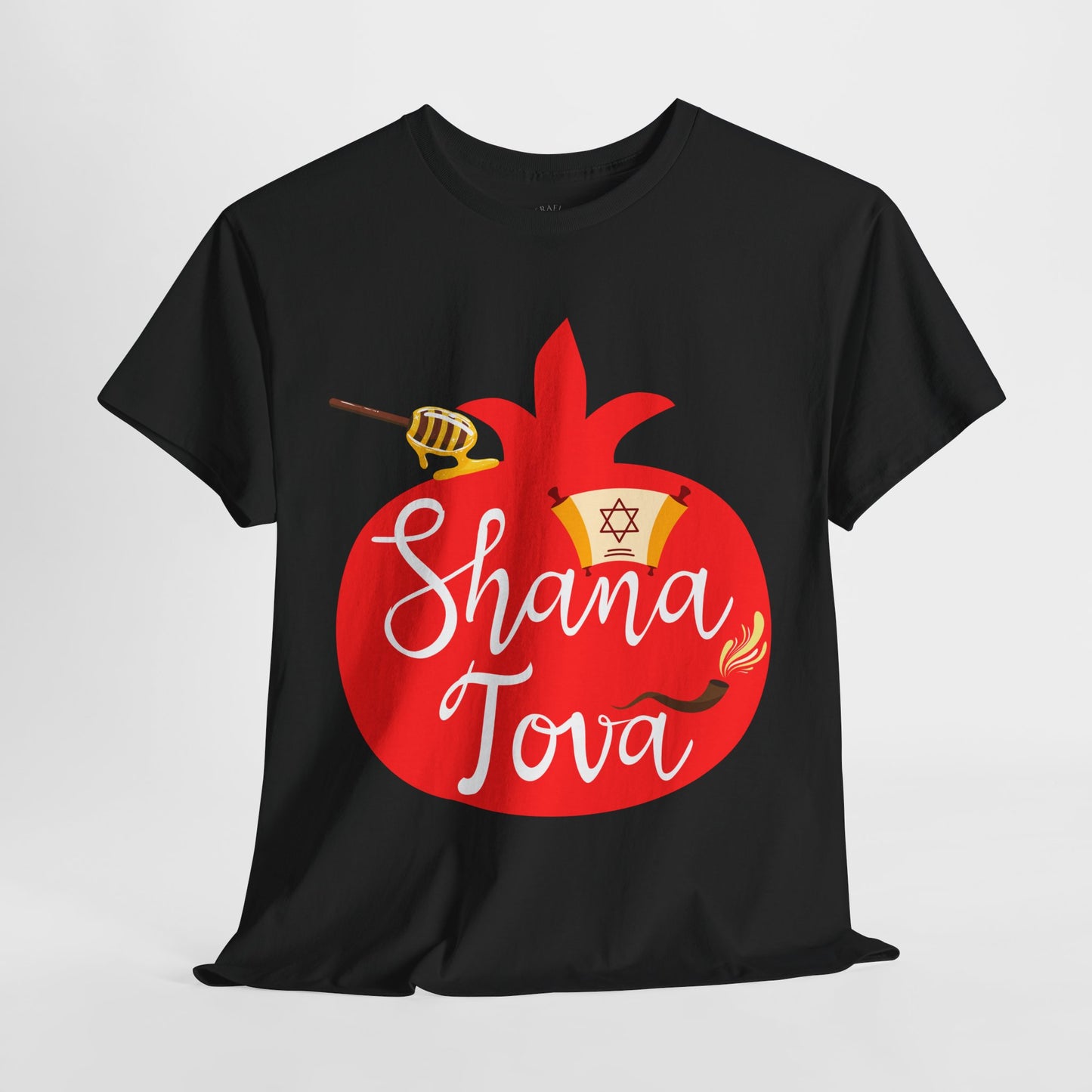 Shana Tova T-Shirt – Rosh Hashanah Pomegranate Design (Multiple Colors)