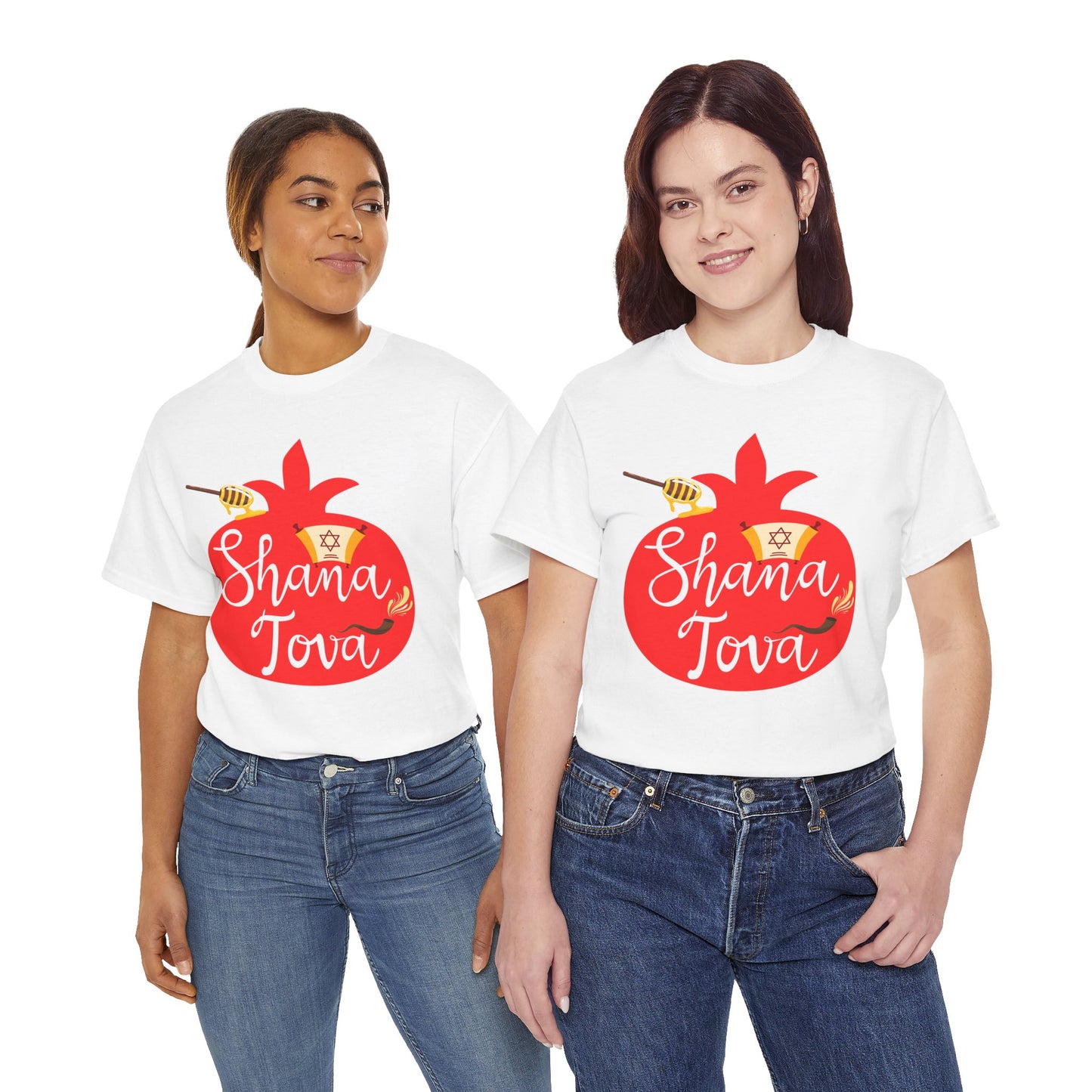 Shana Tova T-Shirt – Rosh Hashanah Pomegranate Design (Multiple Colors)