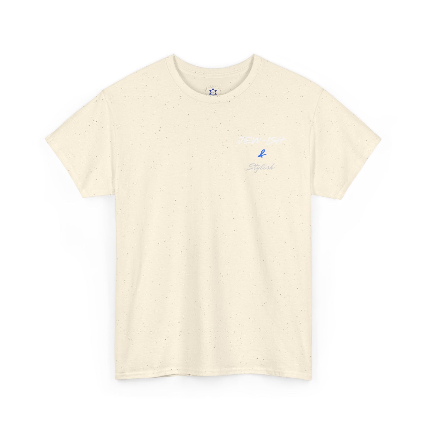 Jew-ish and Stylish T-Shirt – Minimal Front, Bold Back (Multiple Colors)