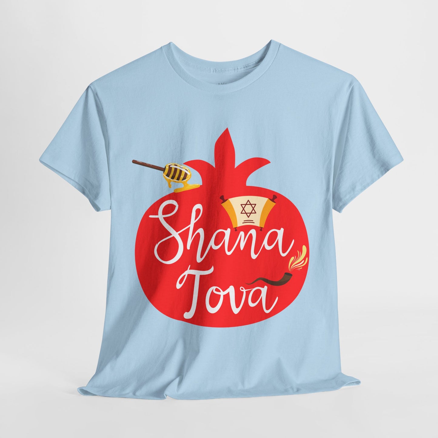Shana Tova T-Shirt – Rosh Hashanah Pomegranate Design (Multiple Colors)