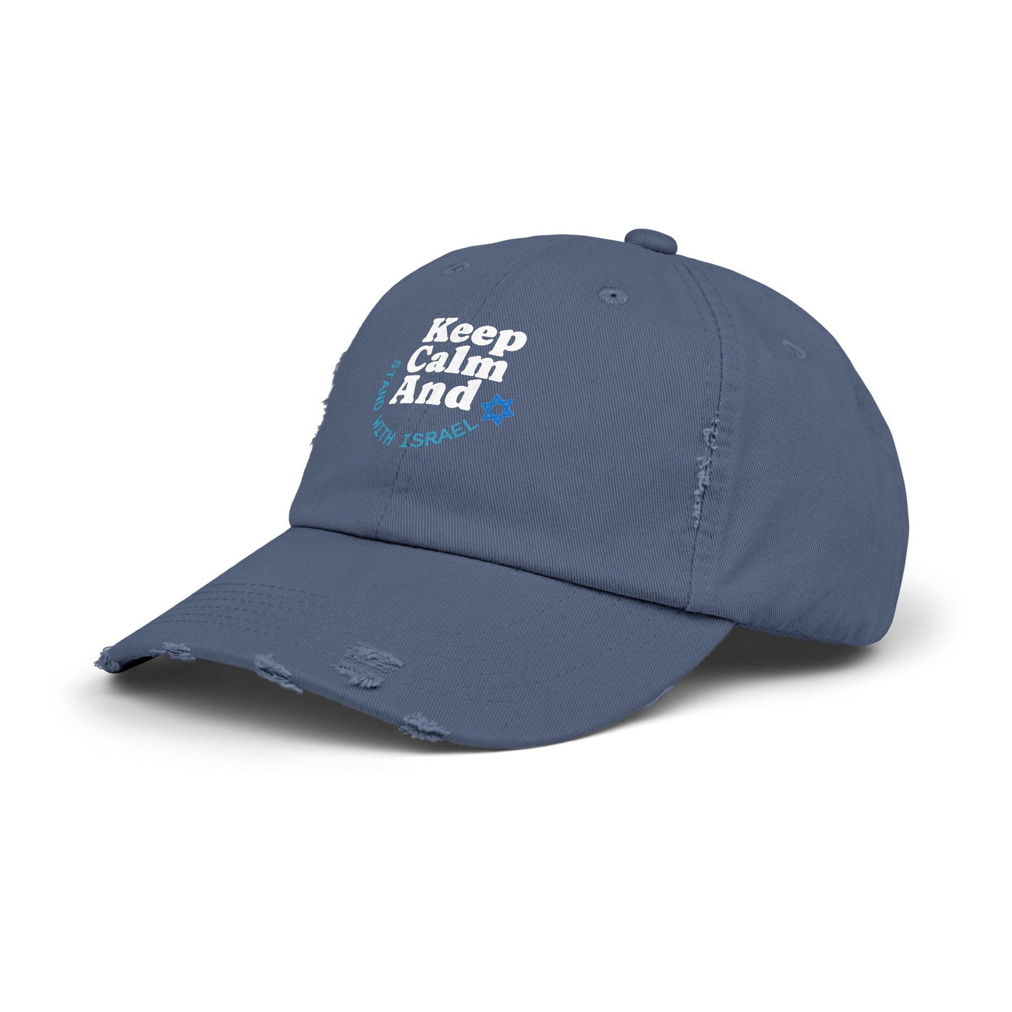 Keep Calm – Stand with Israel Distressed Cap