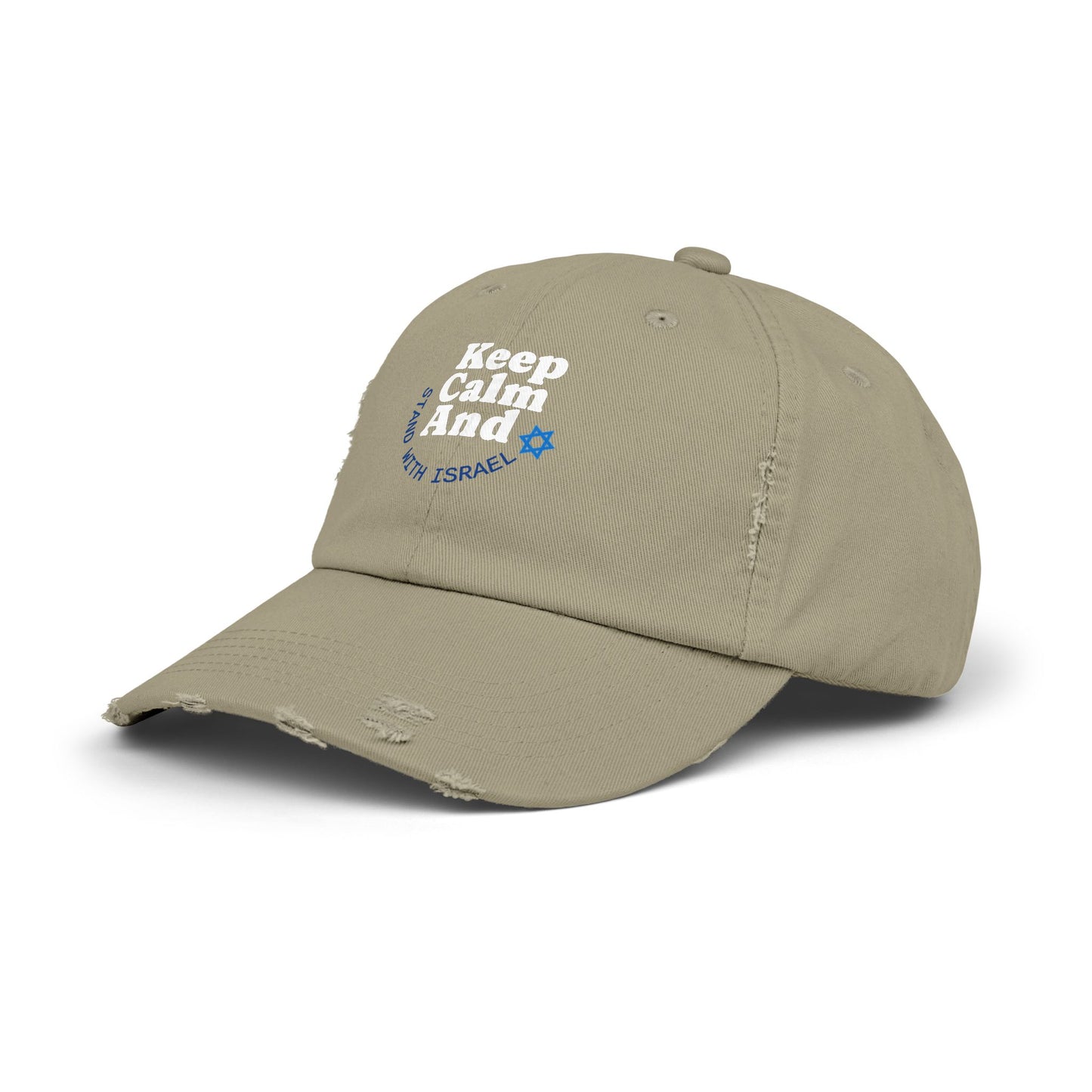 Keep Calm – Stand with Israel Distressed Cap