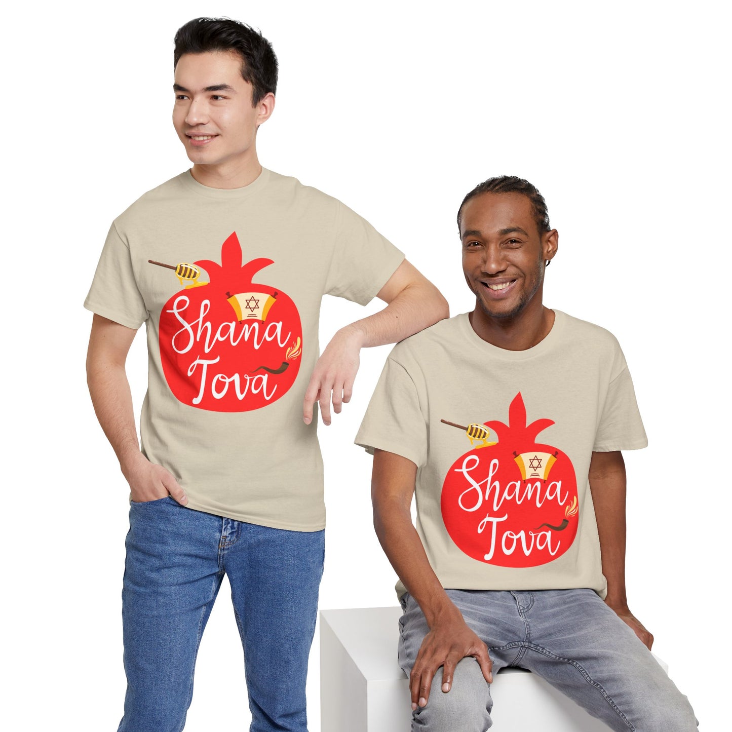 Shana Tova T-Shirt – Rosh Hashanah Pomegranate Design (Multiple Colors)