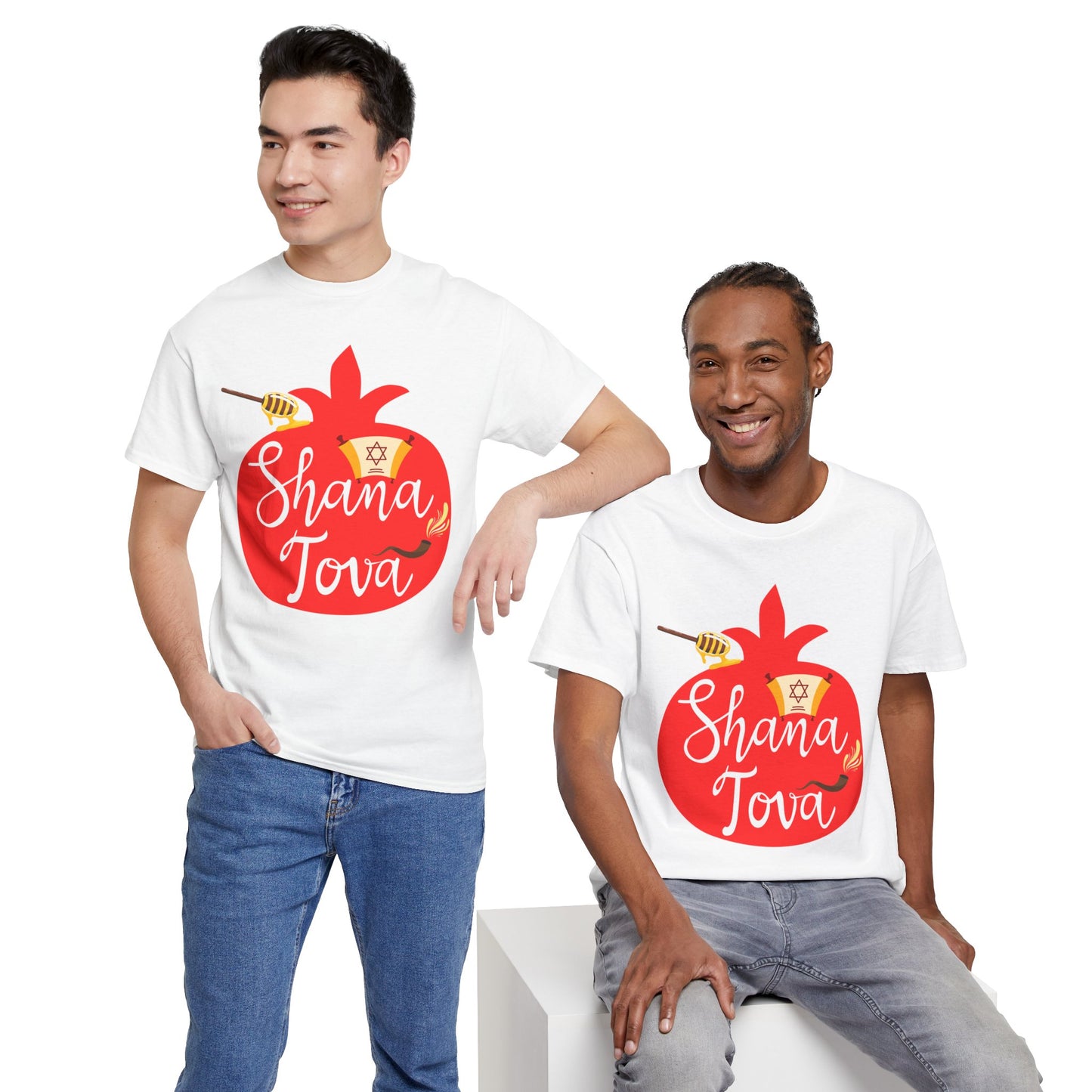Shana Tova T-Shirt – Rosh Hashanah Pomegranate Design (Multiple Colors)
