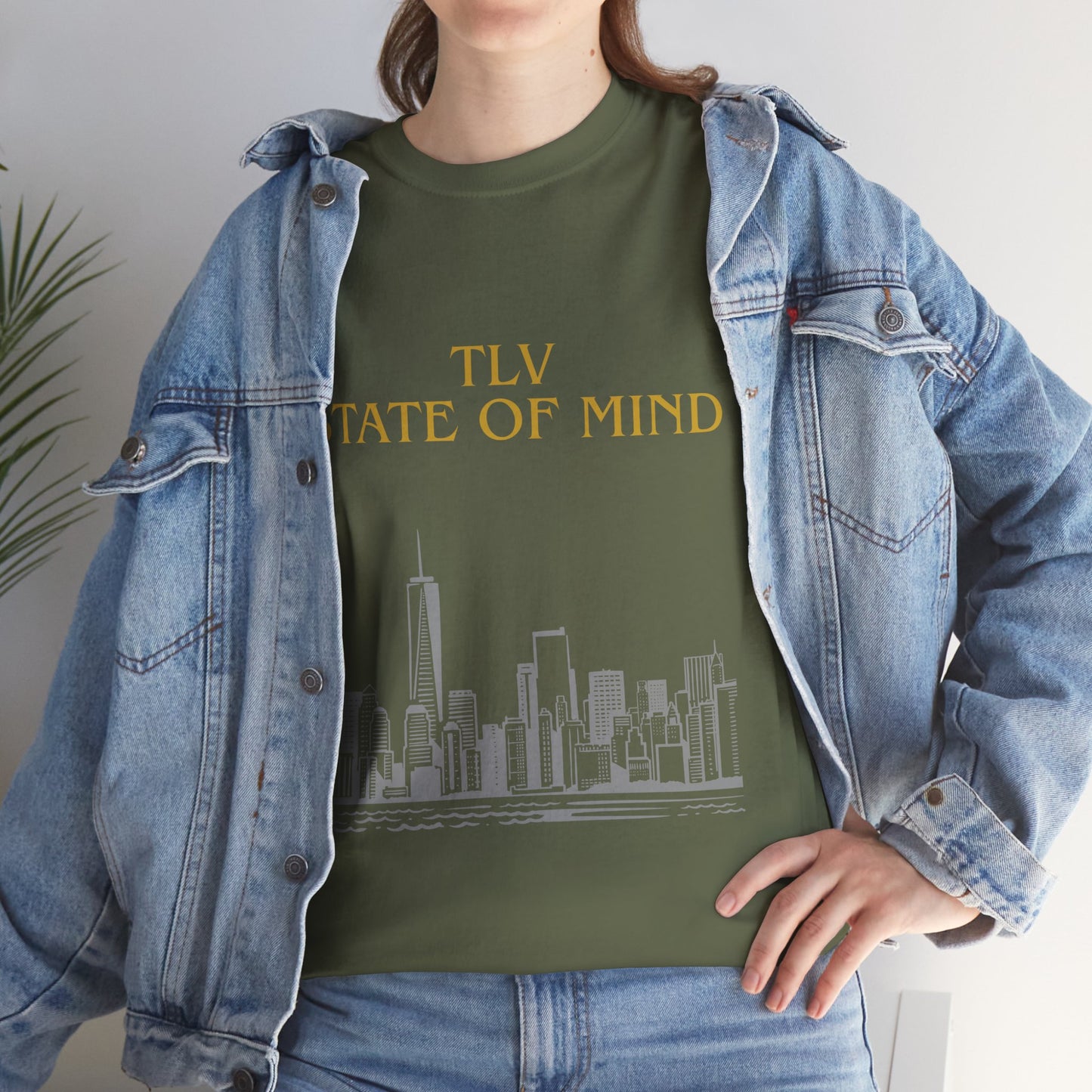 TLV State of Mind T-Shirt – Tel Aviv Skyline (Multiple Colors)