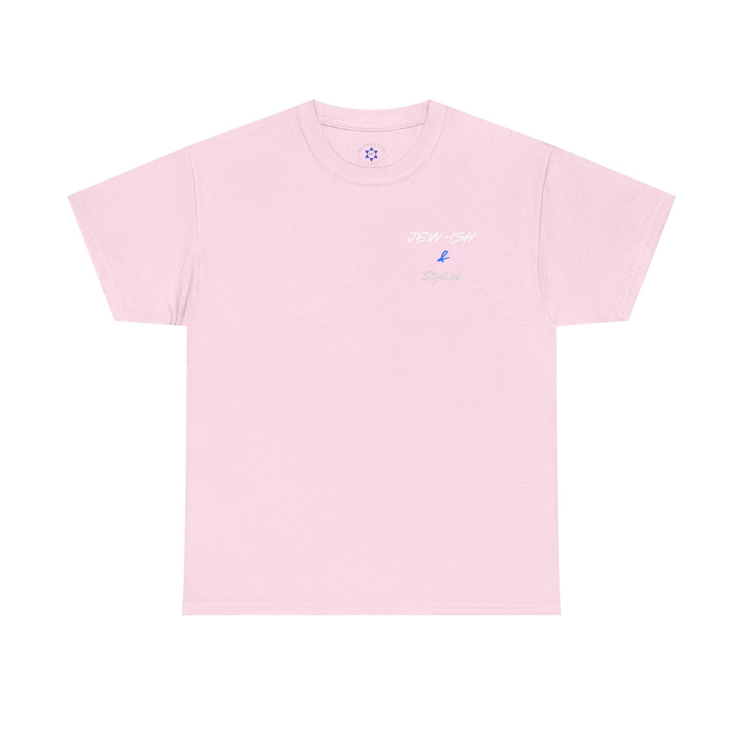Jew-ish and Stylish T-Shirt – Minimal Front, Bold Back (Multiple Colors)