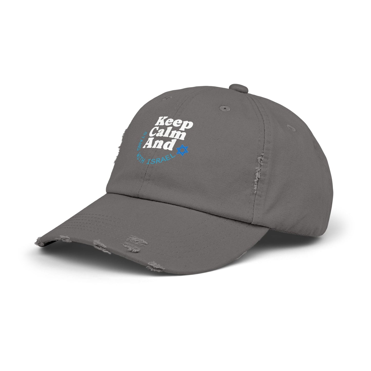 Keep Calm – Stand with Israel Distressed Cap