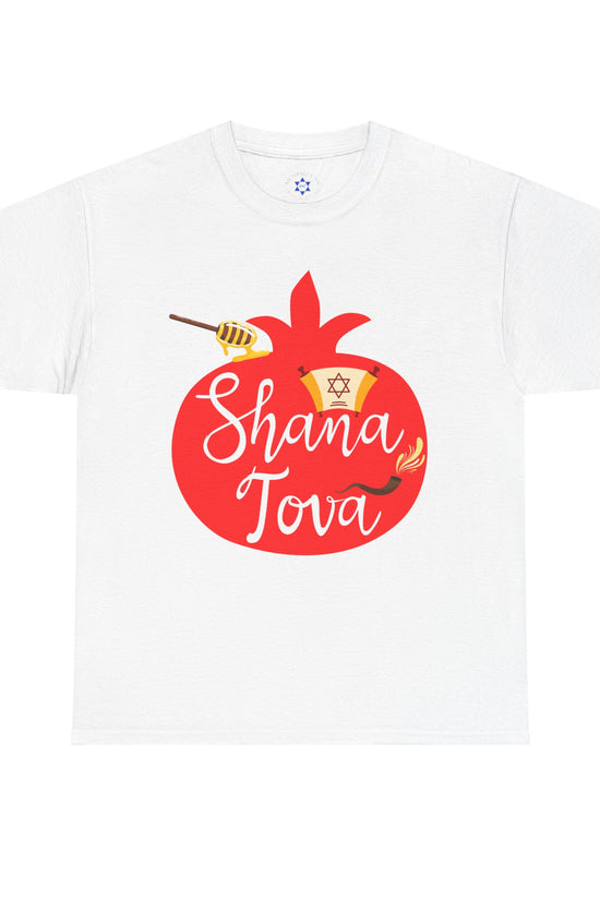 Shana Tova T-Shirt – Rosh Hashanah Pomegranate Design (Multiple Colors)