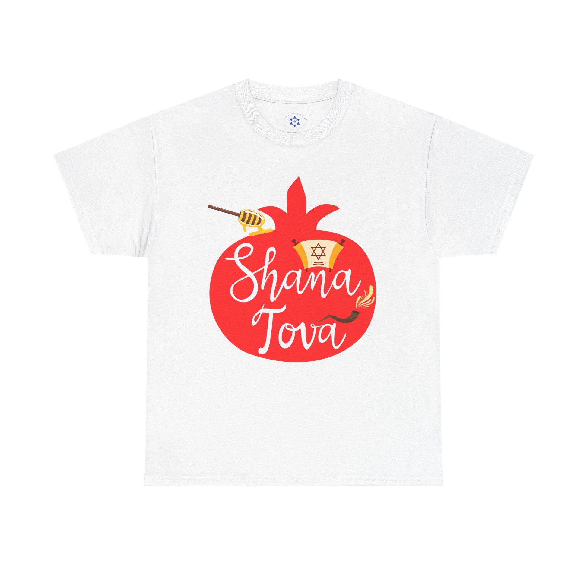 Shana Tova T-Shirt – Rosh Hashanah Pomegranate Design (Multiple Colors)