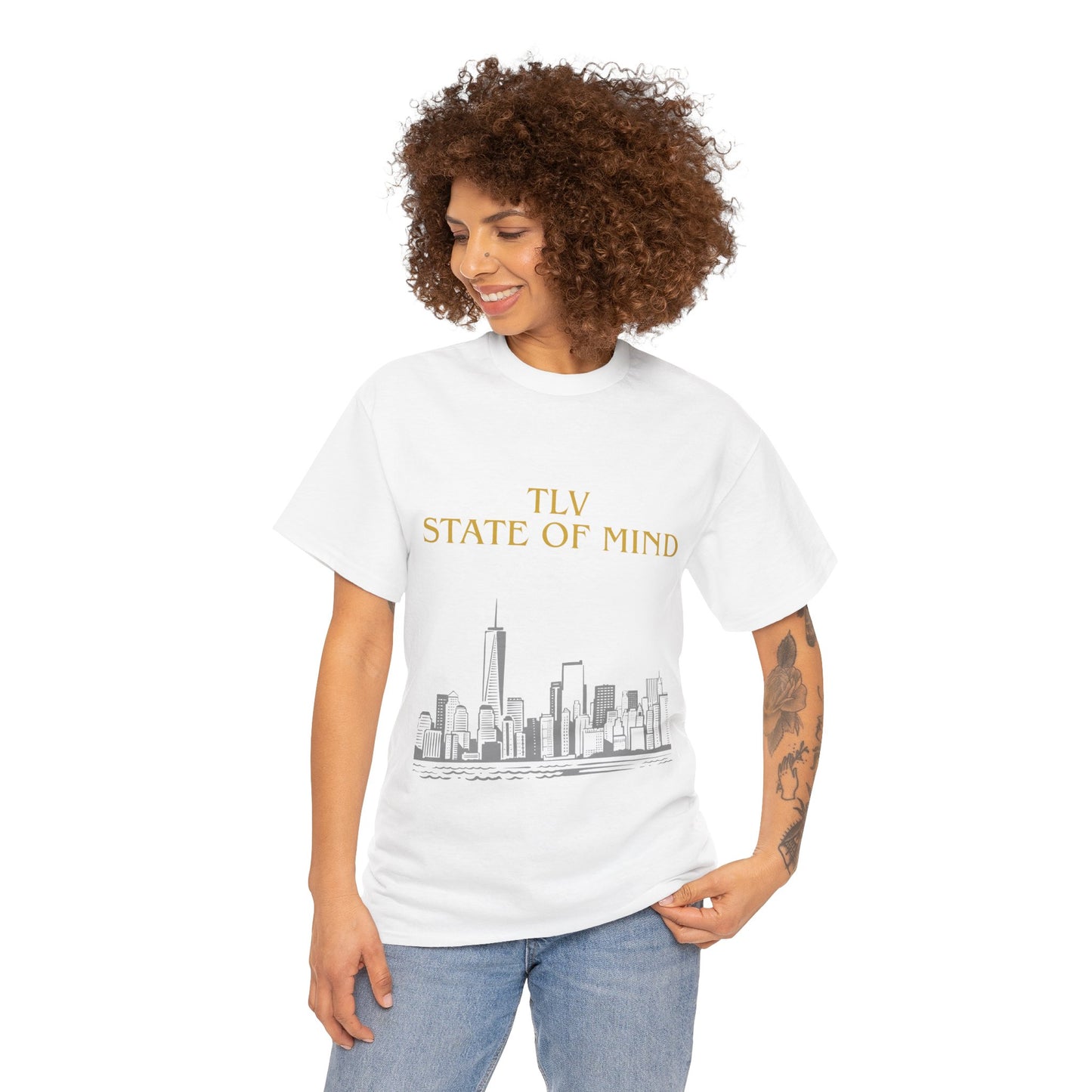 TLV State of Mind T-Shirt – Tel Aviv Skyline (Multiple Colors)