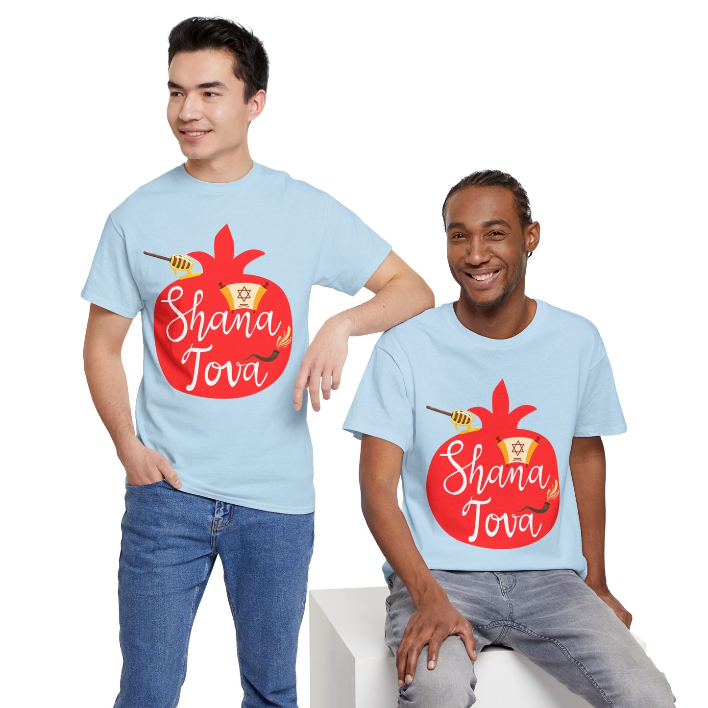 Shana Tova T-Shirt – Rosh Hashanah Pomegranate Design (Multiple Colors)