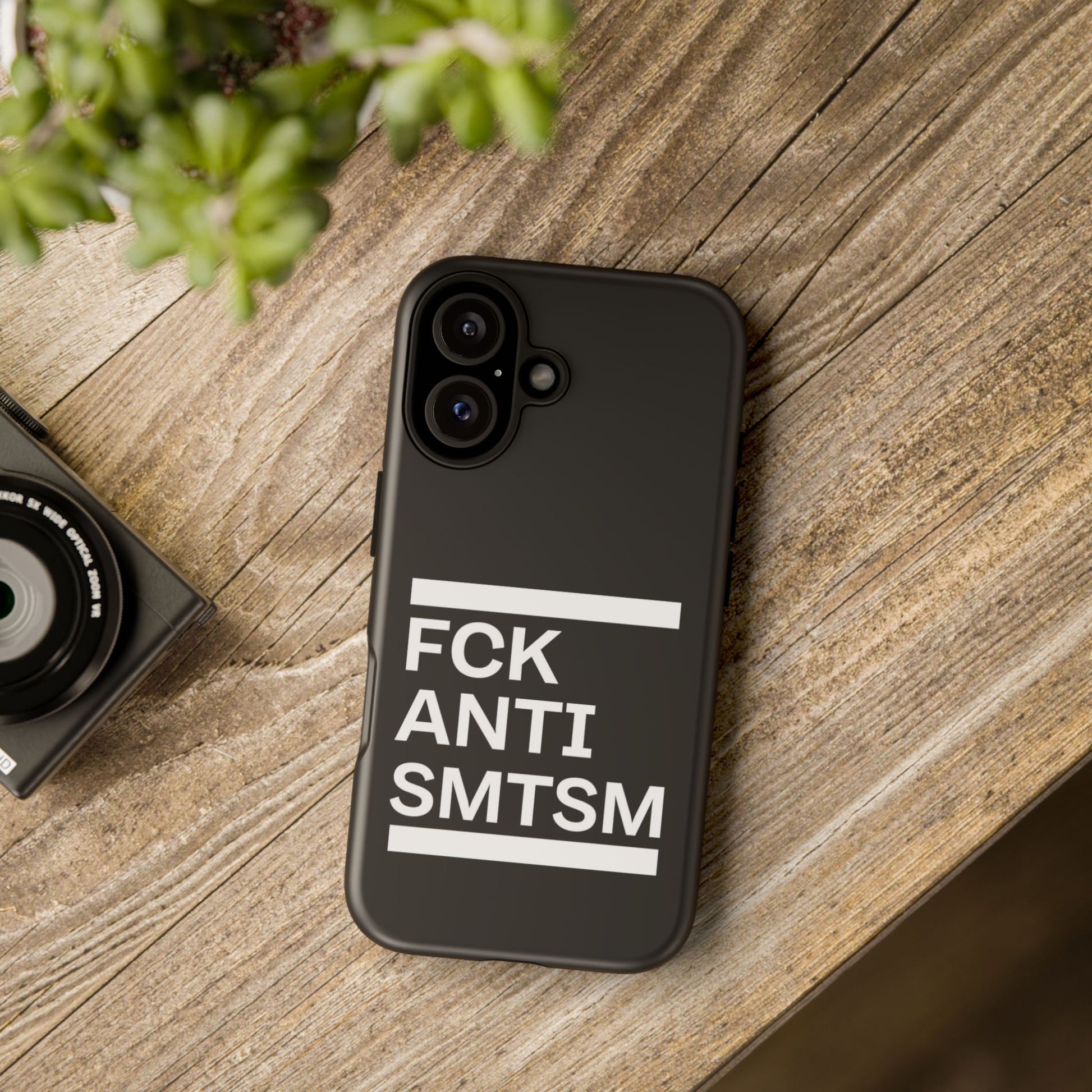 iPhone 16 "FCK ANTISMTSM" protective Phone cover.