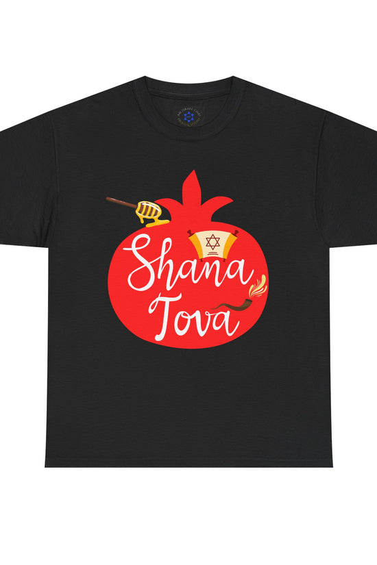 Shana Tova T-Shirt – Rosh Hashanah Pomegranate Design (Multiple Colors)