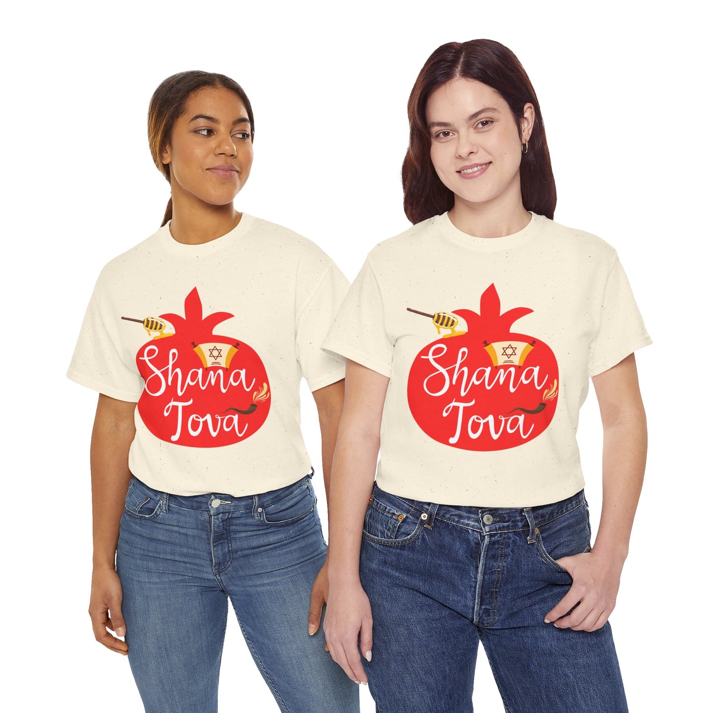 Shana Tova T-Shirt – Rosh Hashanah Pomegranate Design (Multiple Colors)
