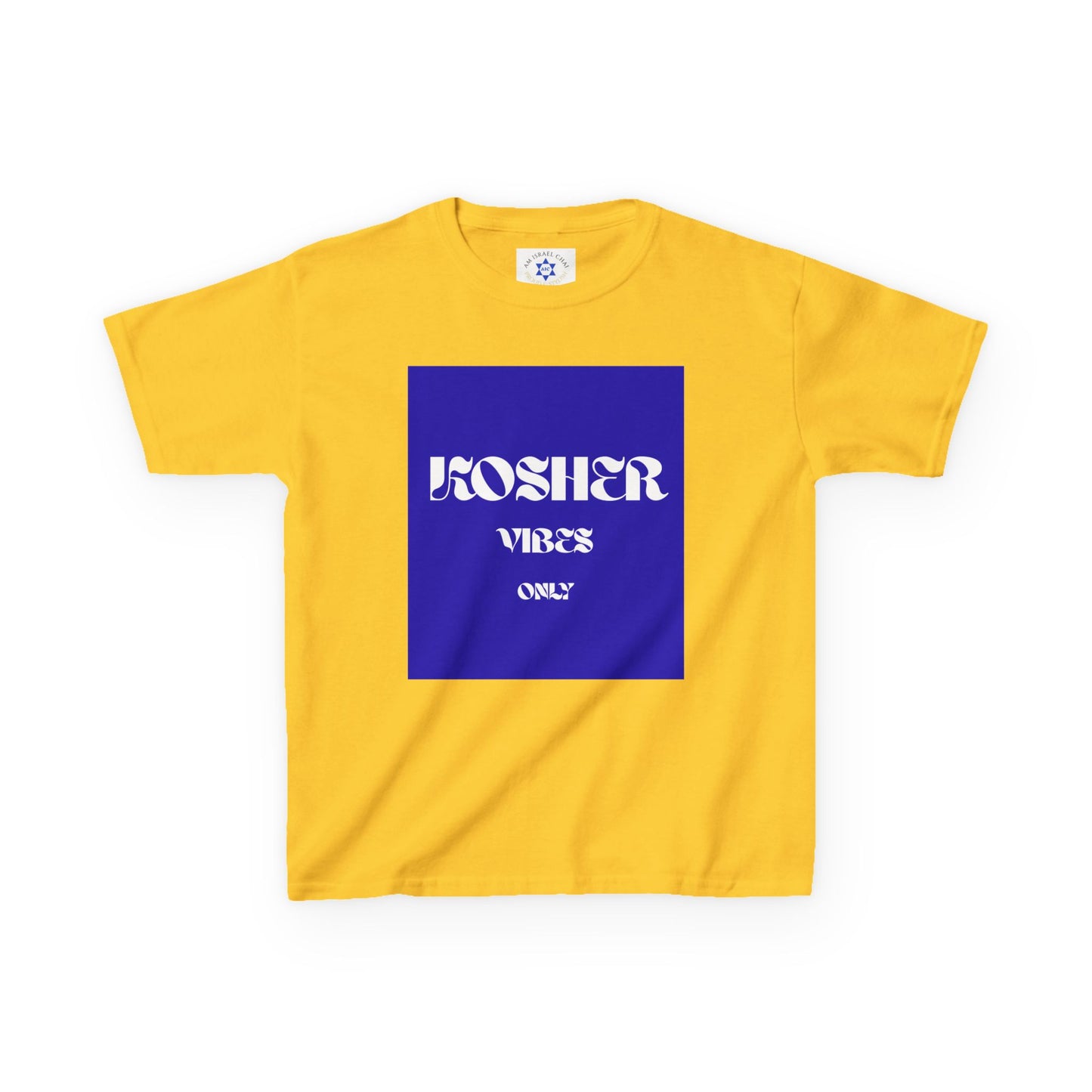 Kosher Vibes Only T-Shirt – Trendy Am Israel Chai Club - Variety of Colors