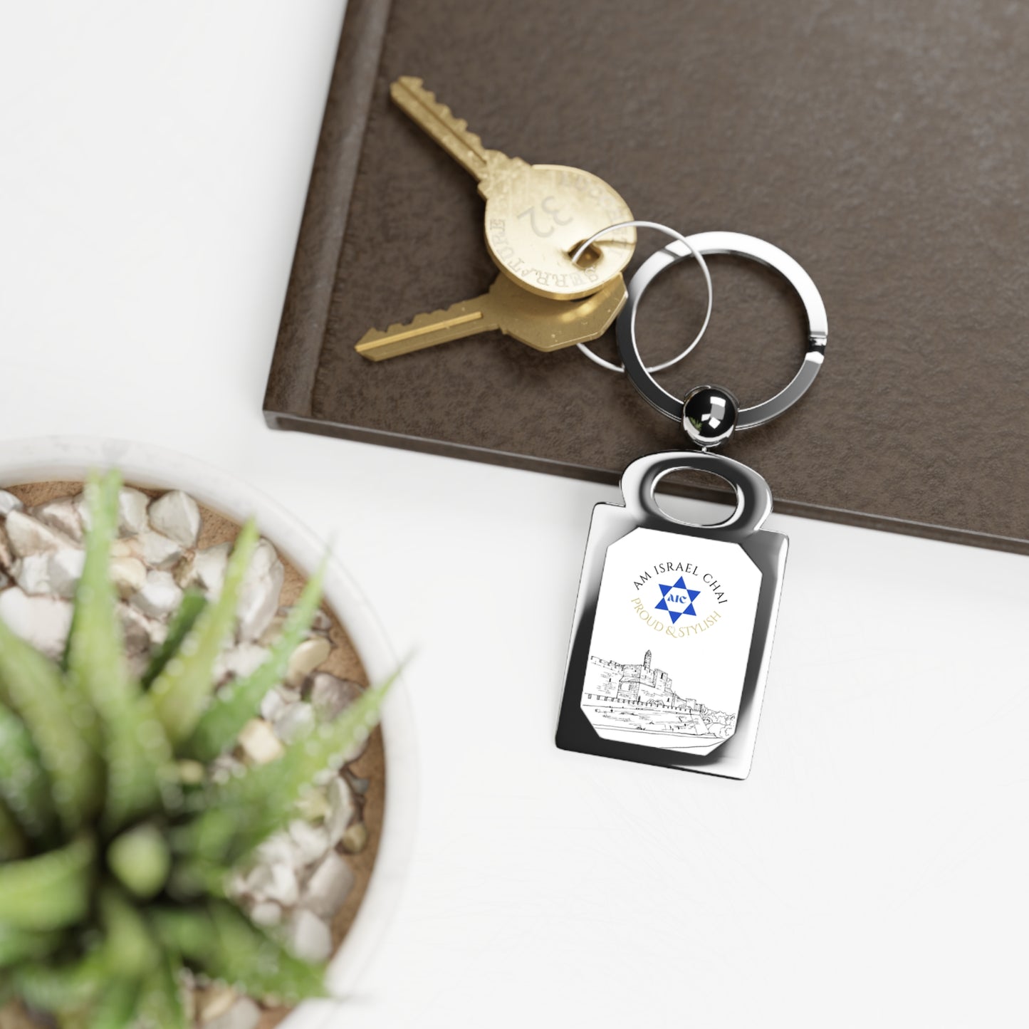Jerusalem AIC Keychain – Am Israel Chai