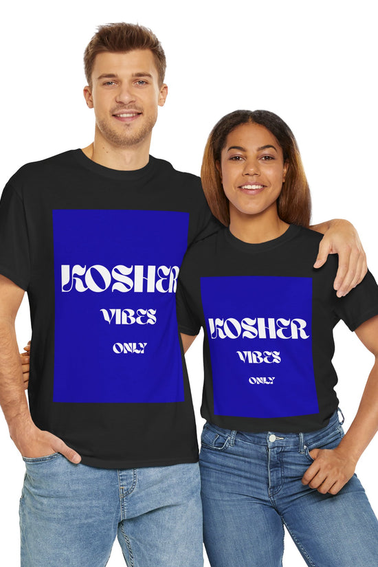 Kosher Vibes Only T-Shirt – Trendy Am Israel Chai Club -Variety of Colors