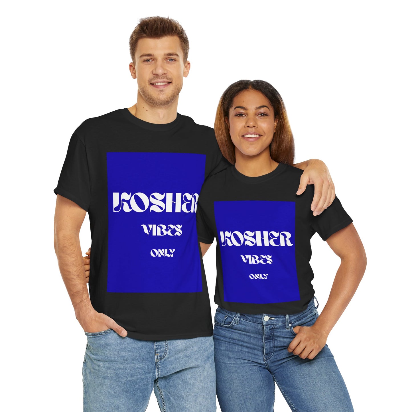 Kosher Vibes Only T-Shirt – Trendy Am Israel Chai Club -Variety of Colors