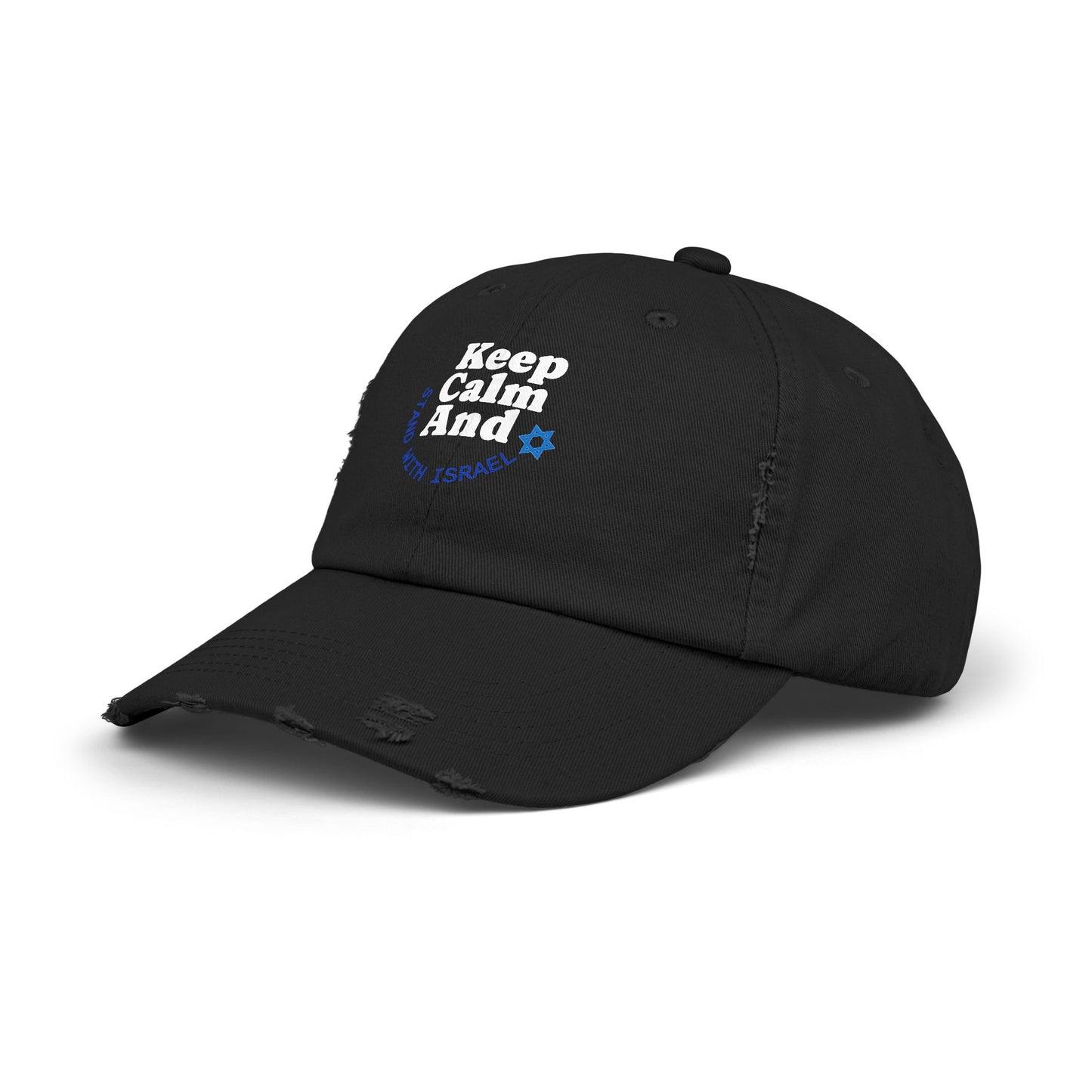 Keep Calm – Stand with Israel Distressed Cap
