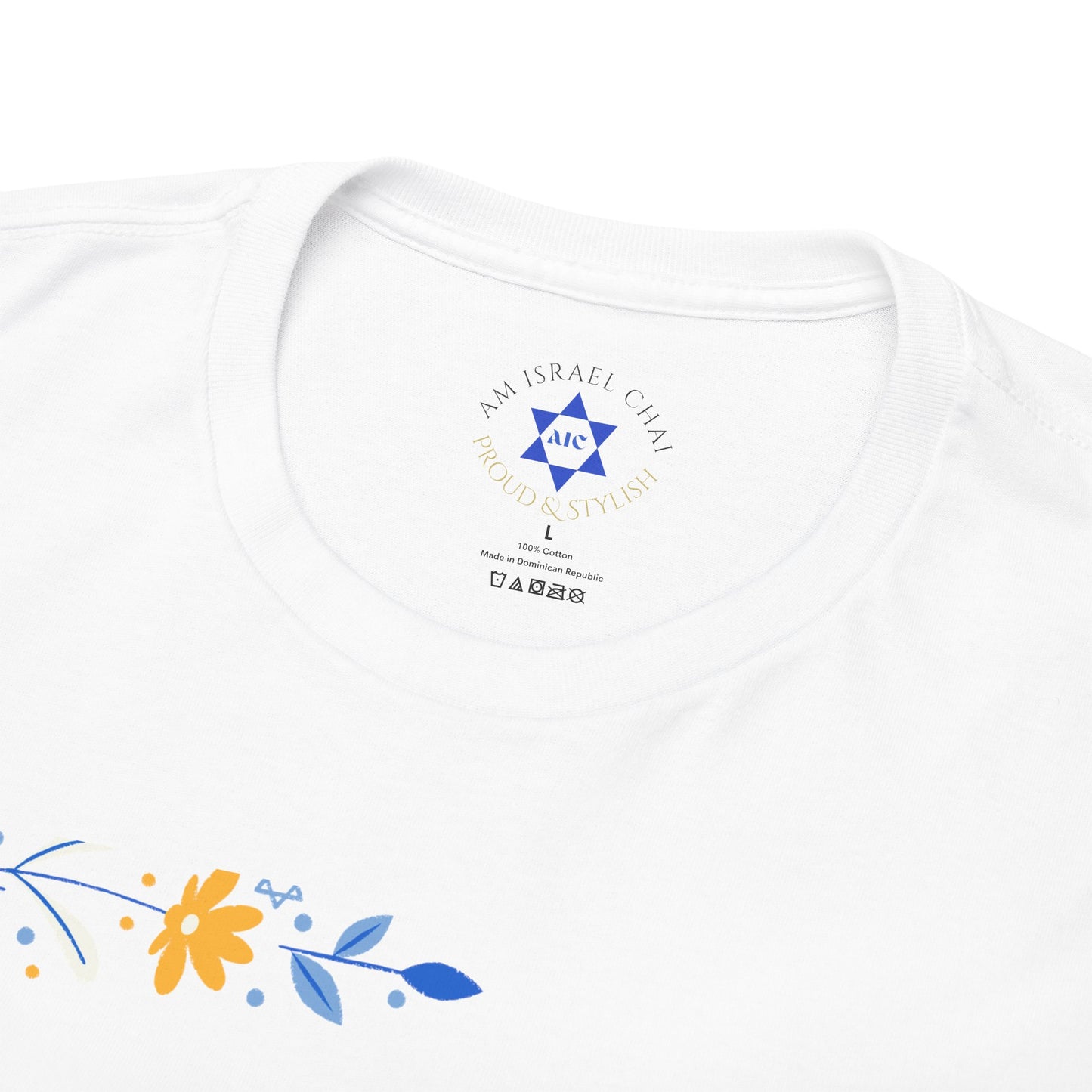 Israel Map T-Shirt – Floral Design (Multiple Colors)