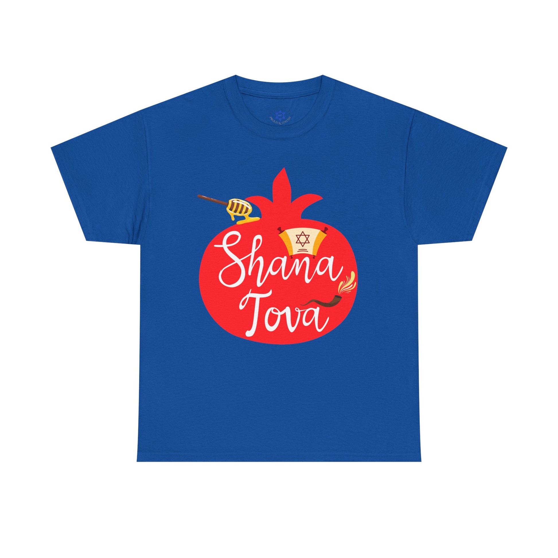 Shana Tova T-Shirt – Rosh Hashanah Pomegranate Design (Multiple Colors)