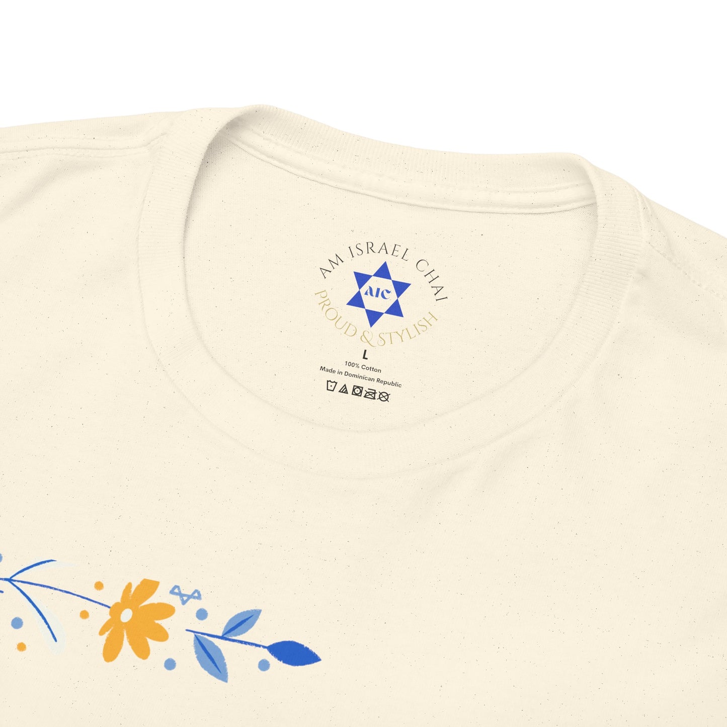 Israel Map T-Shirt – Floral Design (Multiple Colors)