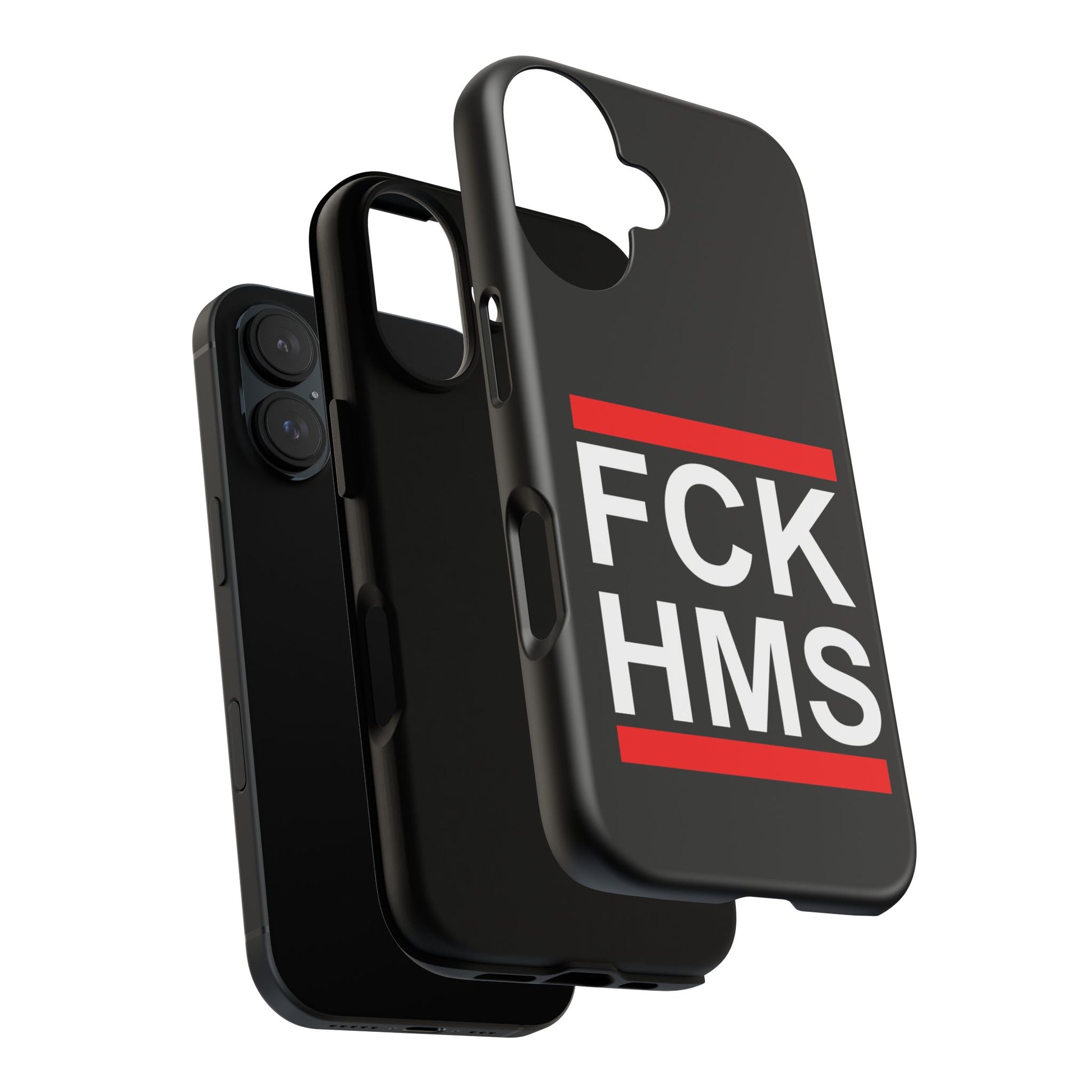 iPhone 16 "FCK HMS" protective Phone cover.
