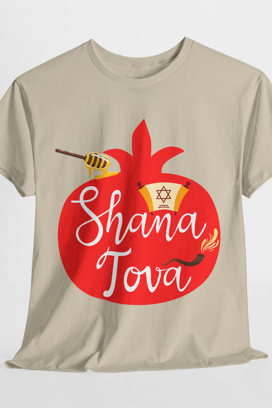 Shana Tova T-Shirt – Rosh Hashanah Pomegranate Design (Multiple Colors)