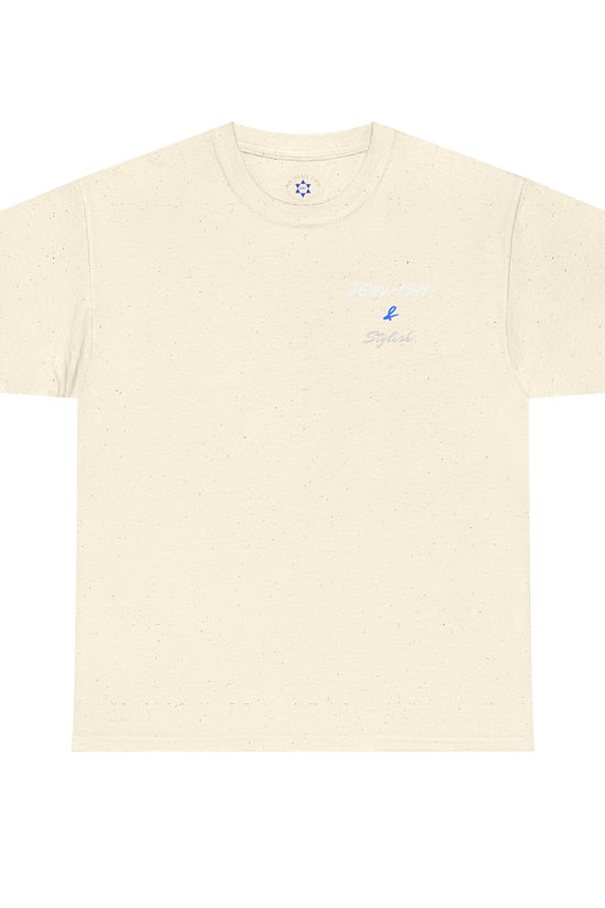 Jew-ish and Stylish T-Shirt – Minimal Front, Bold Back (Multiple Colors)