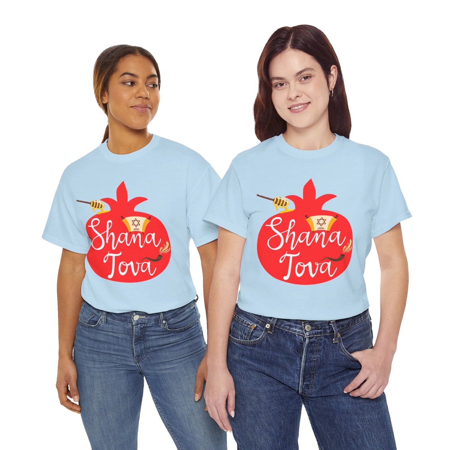 Shana Tova T-Shirt – Rosh Hashanah Pomegranate Design (Multiple Colors)